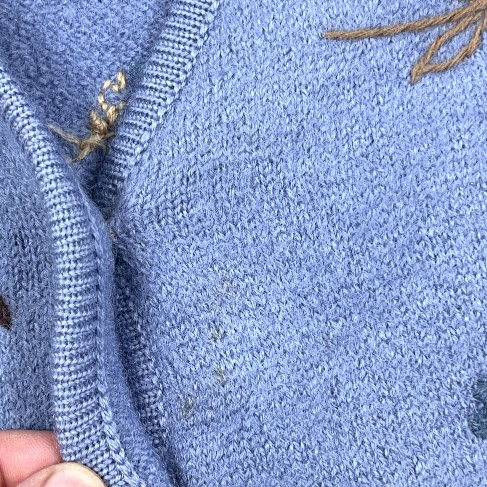 Vintage VINTAGE Marisa Christina Vest Women L Blue Wool Knit Plaid 90s Buttons Pockets Size L / US 10 / IT 46 - 4 Thumbnail