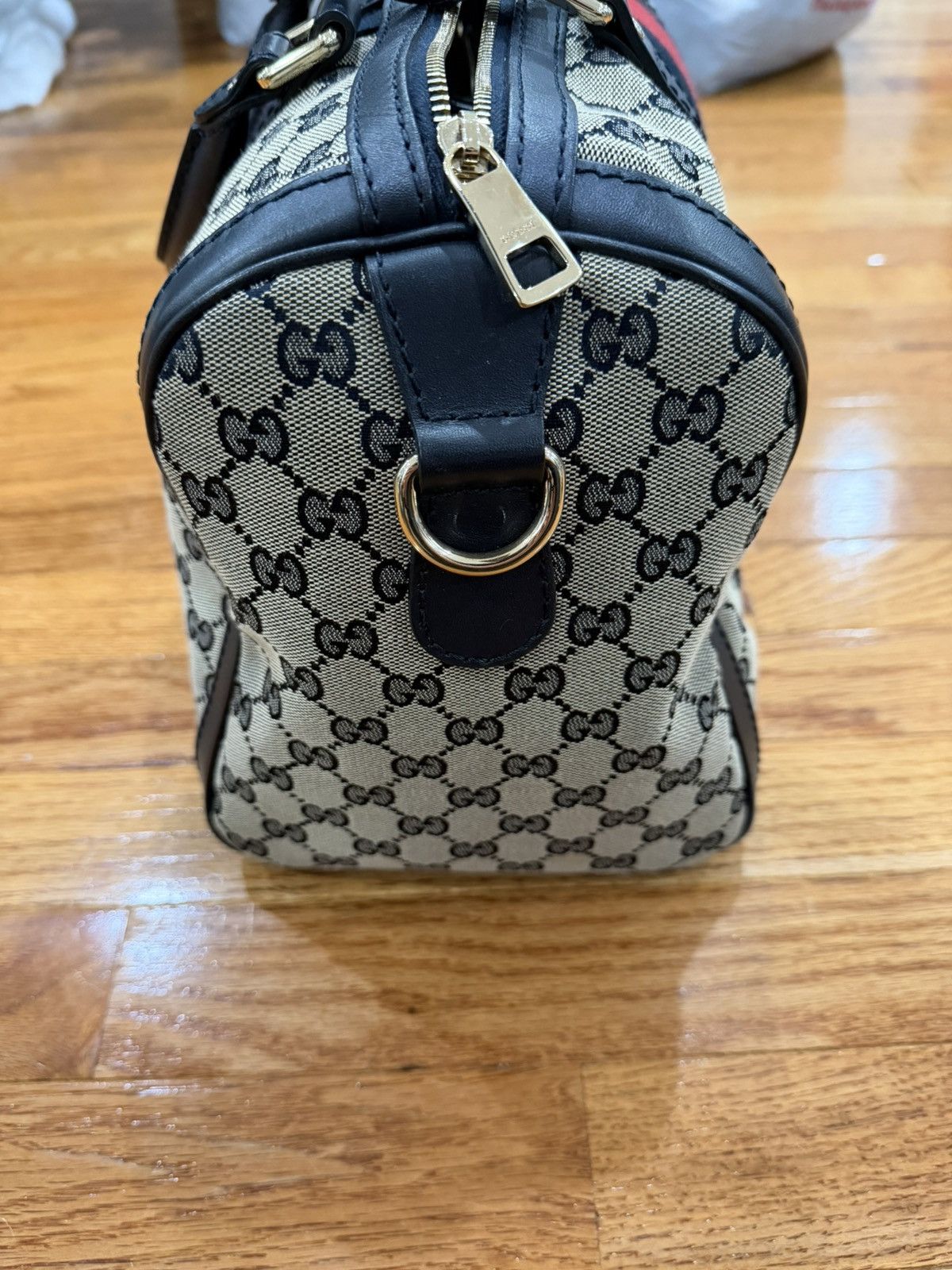 Gucci Gucci GG Canvas Boston Navy Medium Size ONE SIZE - 7 Thumbnail