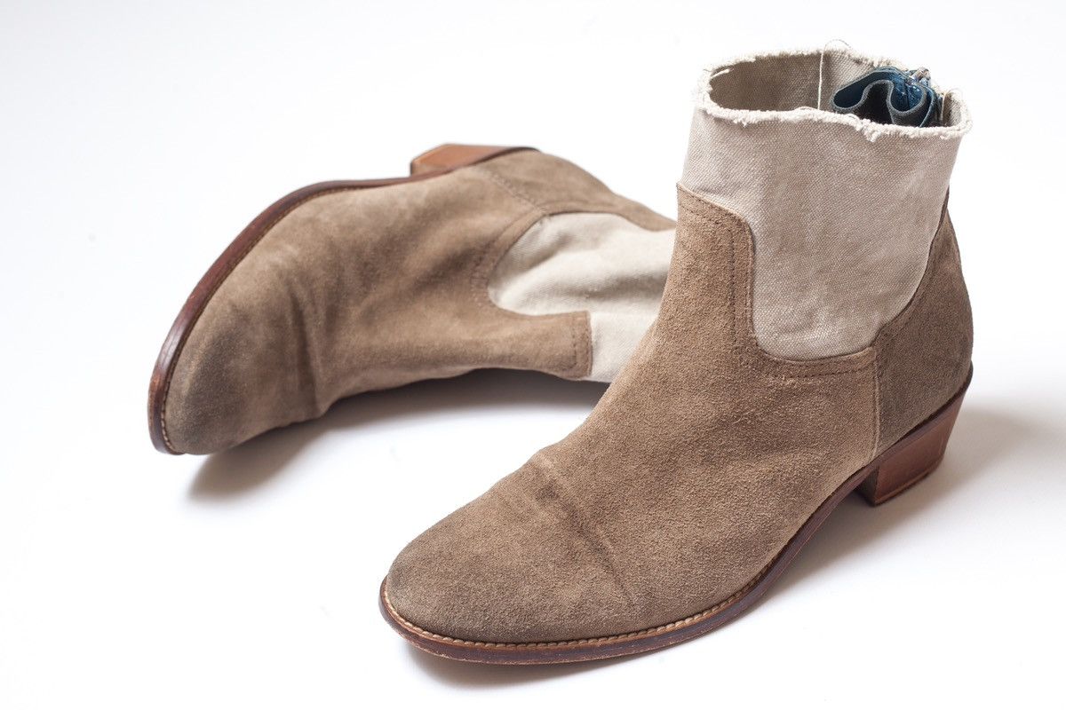 image of Zadig Voltaire Zadig & Voltaire Beige Suede Western Boots Size 39 in Brown, Women's