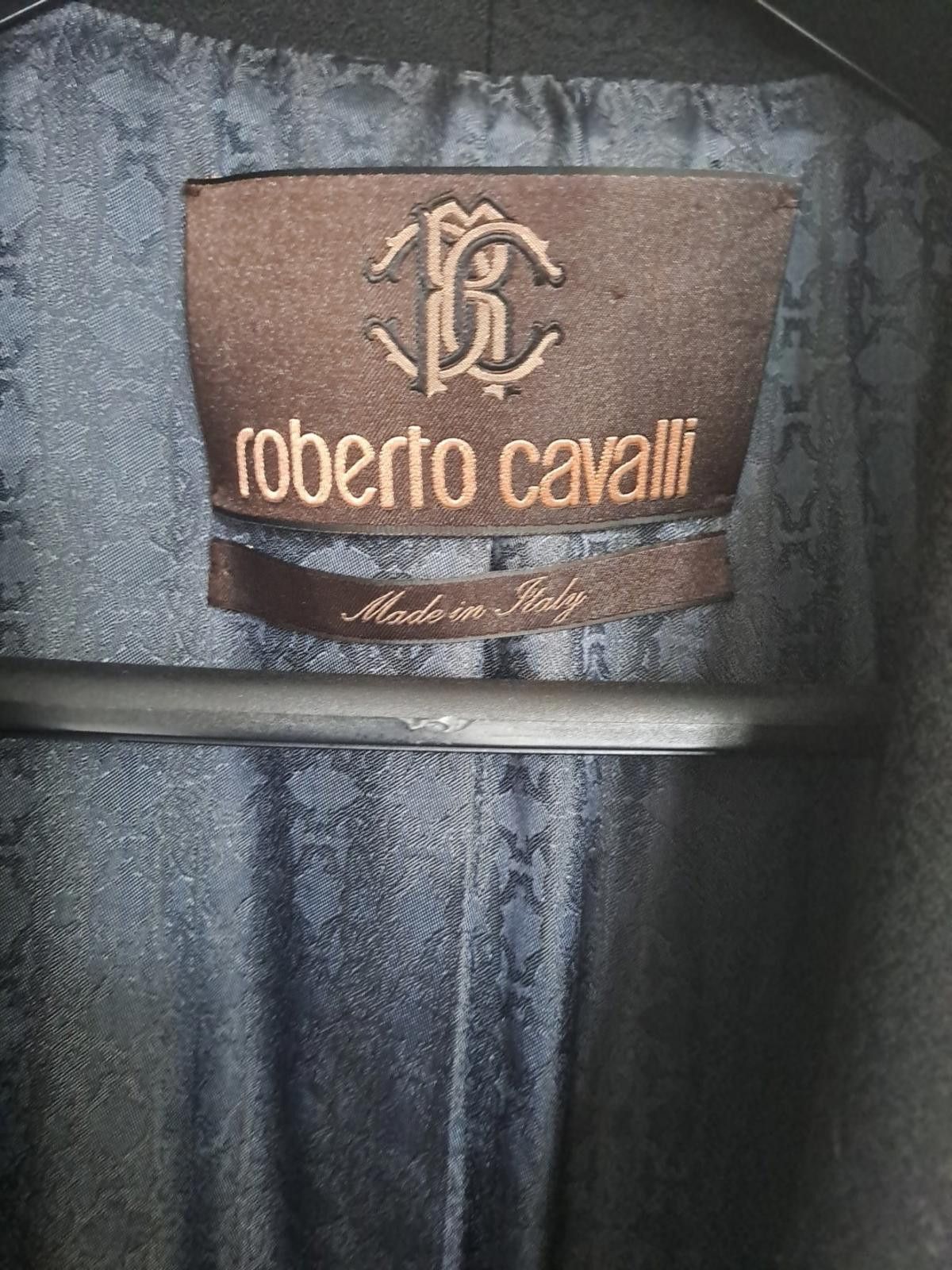 Roberto Cavalli Roberto Cavalli Mens Black Wool Embossed Jacket Size 40 Size US M / EU 48-50 / 2 - 7 Thumbnail