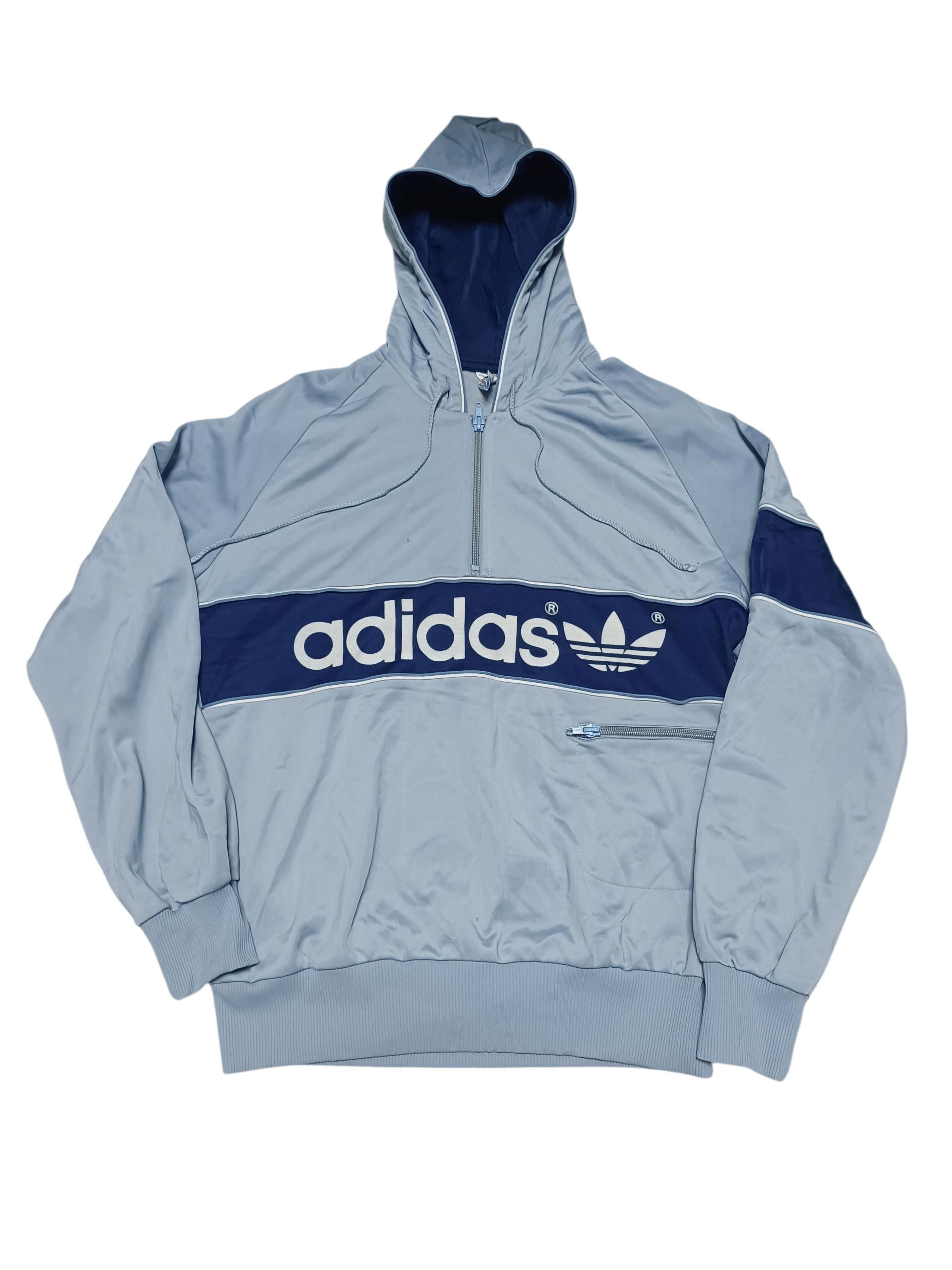 Adidas ADIDAS VINTAGE MADE IN WEST GERMANY BIG LOGO HOODIE Size US S / EU 44-46 / 1 - 1 Thumbnail