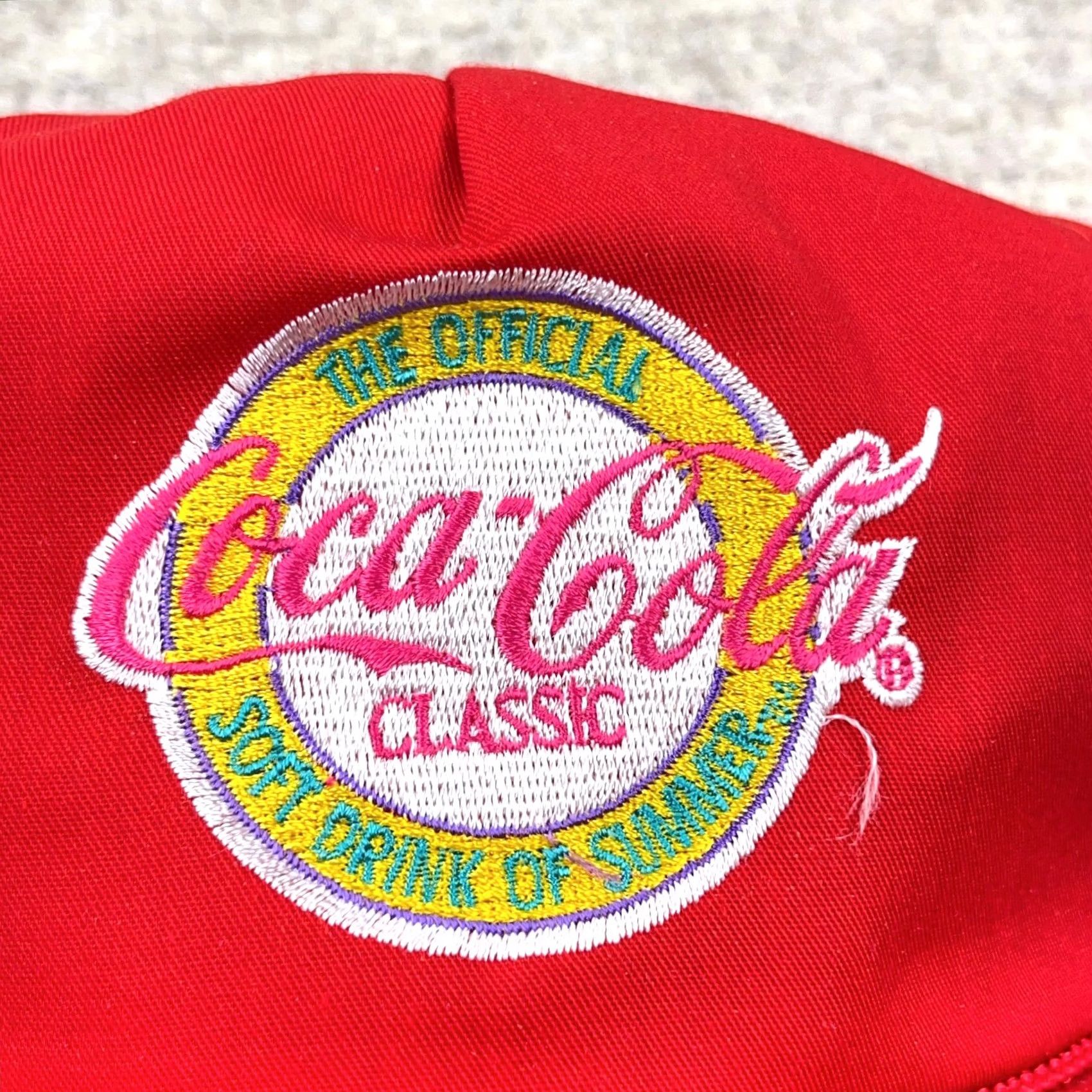 Etro VINTAGE Coca Cola Hat Cap Red 90s SnapBack Promo Soda Pop Classic Retro Mens Size ONE SIZE - 2 Thumbnail
