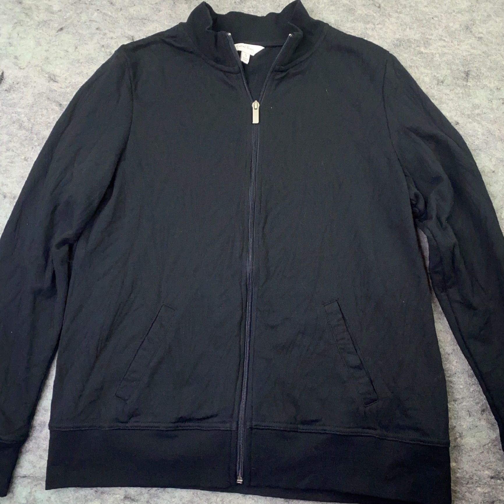 Vintage Coral Bay Jacket Small Black Full Zip High Neck Lightweight Womens Size S / US 4 / IT 40 - 3 Thumbnail