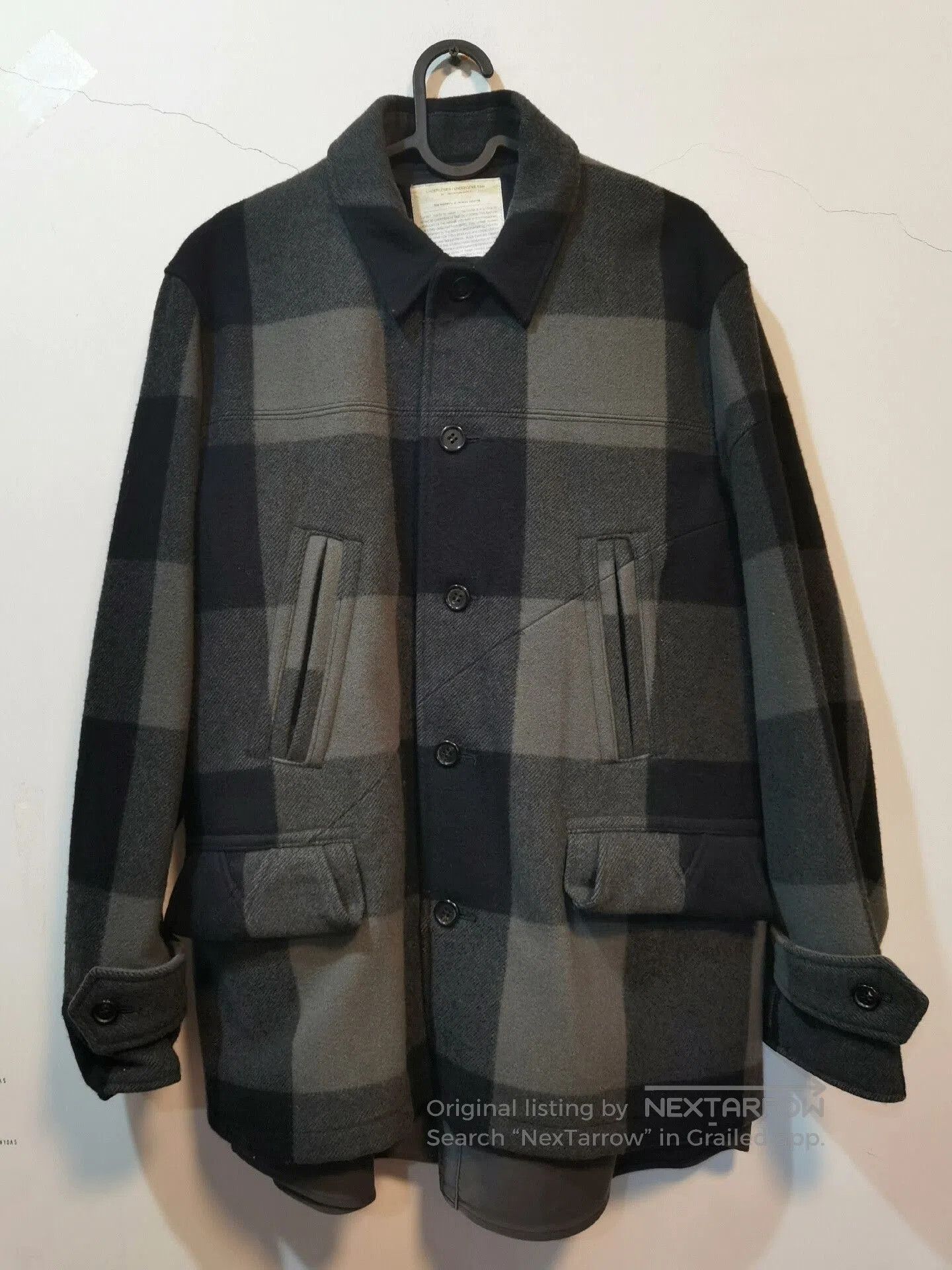 plaid wool coat from undercoverism.