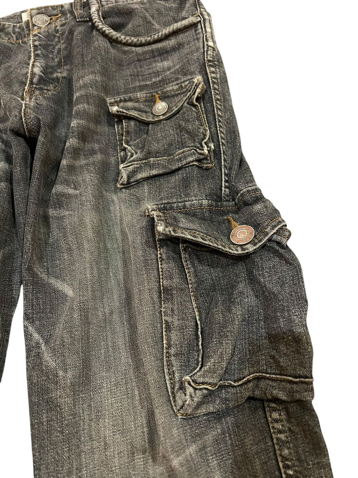 Japanese Brand Vintage Japanese Brand Global Work Bondage Distress Jean Size US 30 / EU 46 - 5 Thumbnail