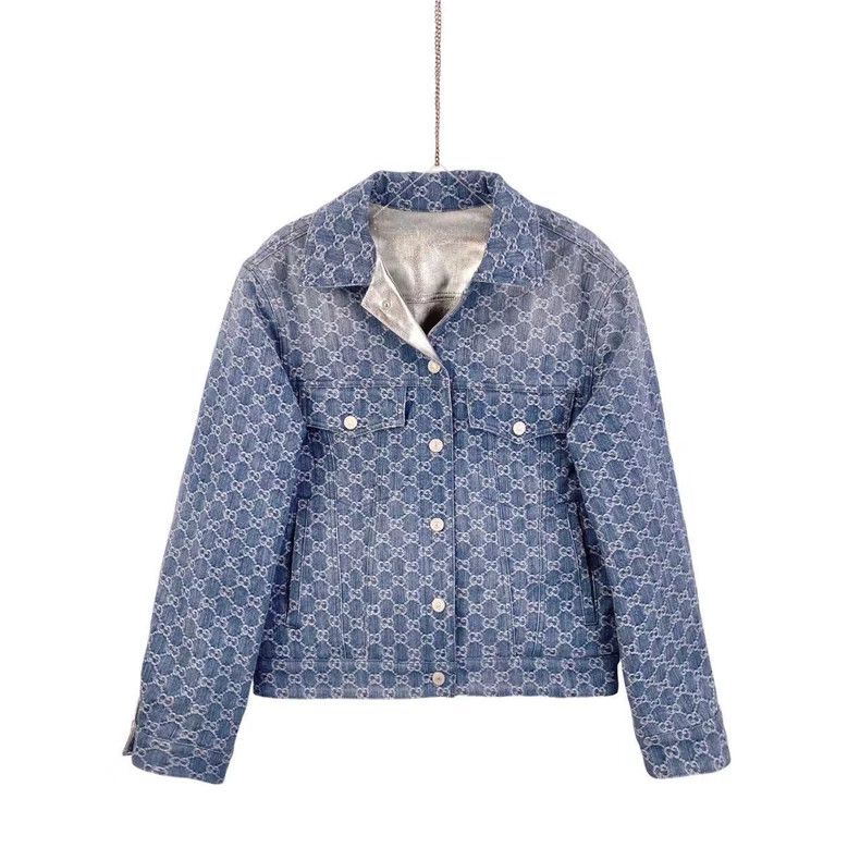 Gucci Gucci Blue old flower double-sided denim jacket Size XS / US 0-2 / IT 36-38 - 1 Thumbnail