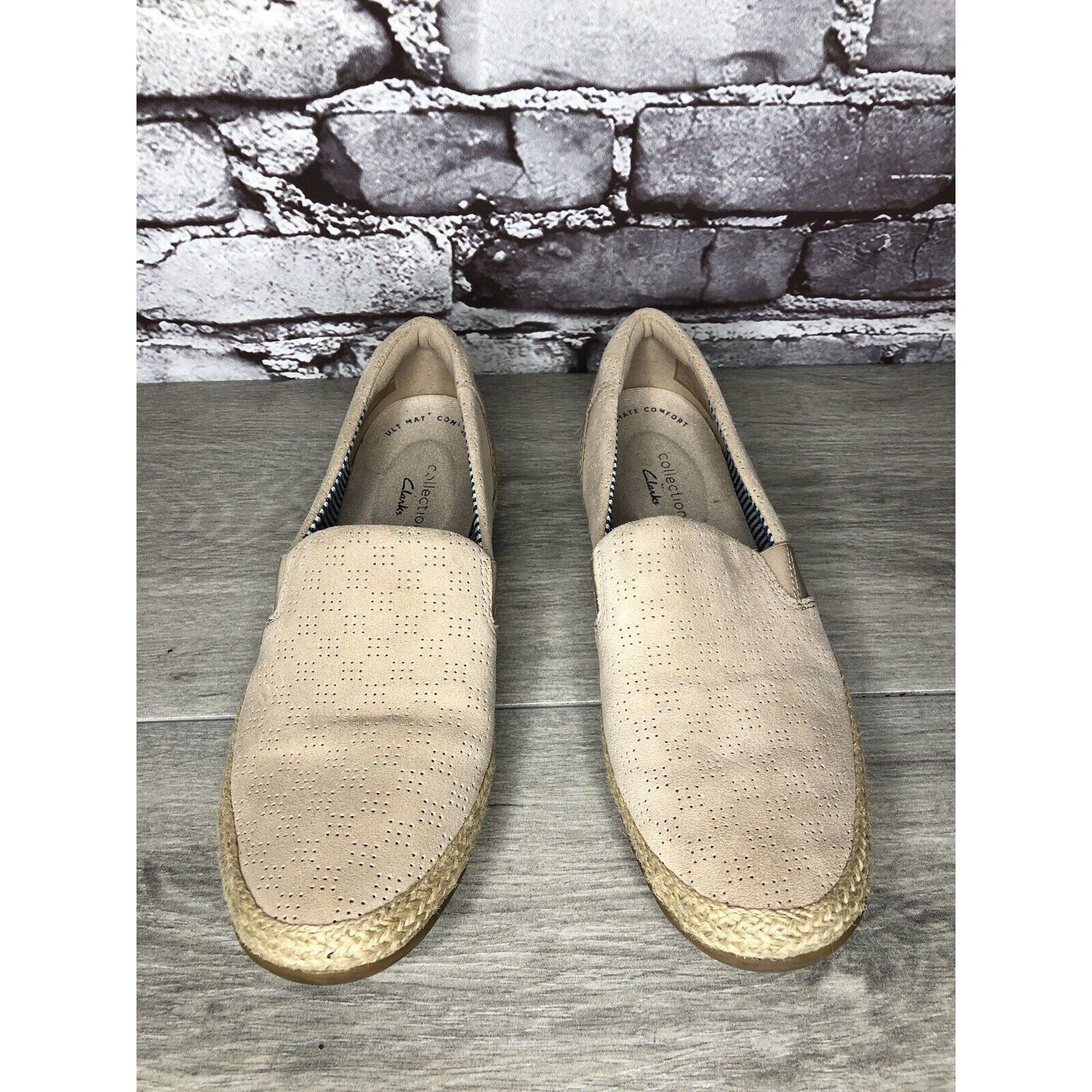 Clarks Clarks Danelly Sky Blush Pink Suede Perforated Espadrilles S Size US 7 / IT 37 - 2 Thumbnail