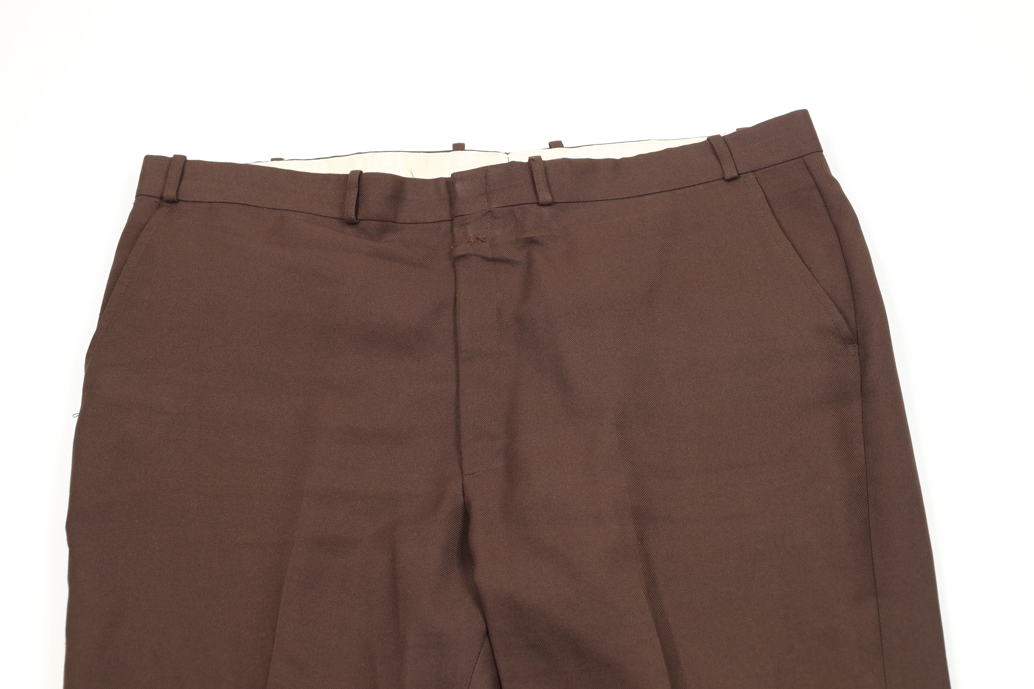 Vintage Vintage 70s Streetwear Flared Wide Leg Chino Pants Brown USA Size US 36 / EU 52 - 2 Thumbnail