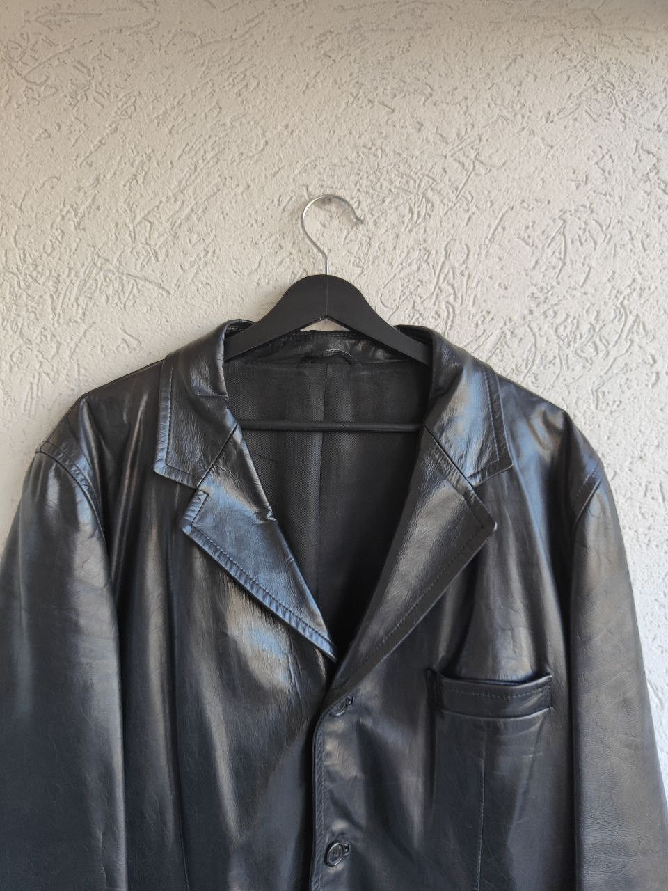Prada Prada Heavyweight Leather 3 Buttons Coat Blazer Jacket Size US L / EU 52-54 / 3 - 3 Thumbnail