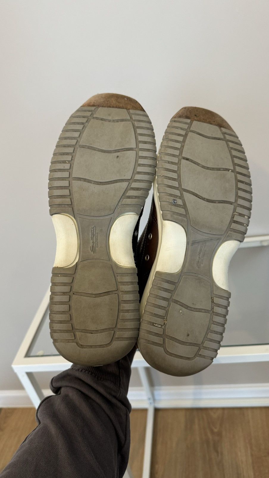 Santoni Santoni Brown leather sneakers lace up made in Italy rare Size US 9.5 / EU 42-43 - 7 Thumbnail