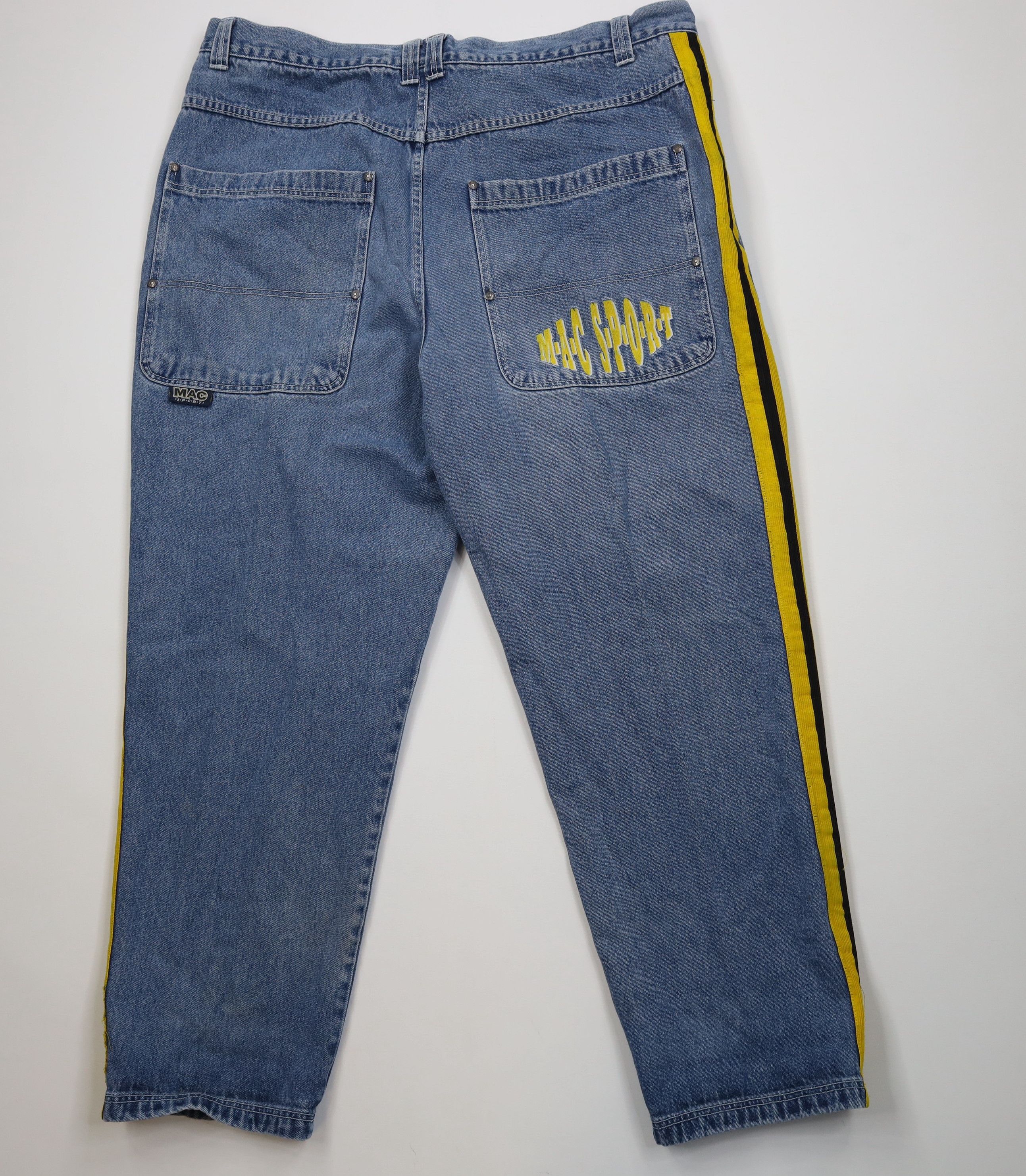 Vintage Vintage 90s Y2K Streetwear Striped Wide Leg Skateboard Jeans Size US 44 / EU 60 - 11 Thumbnail