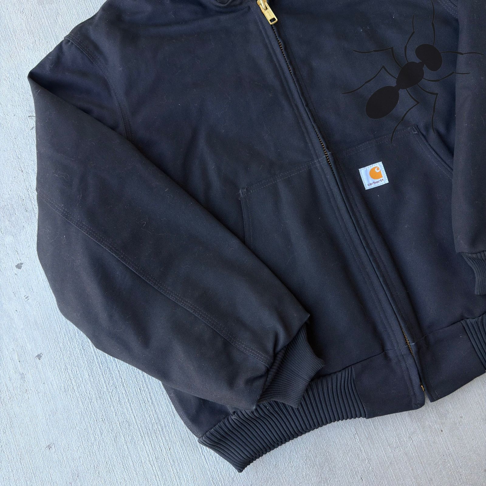 Carhartt × Vintage Vintage Y2K Carhartt black hooded work wear jacket Size US XL / EU 56 / 4 - 2 Thumbnail
