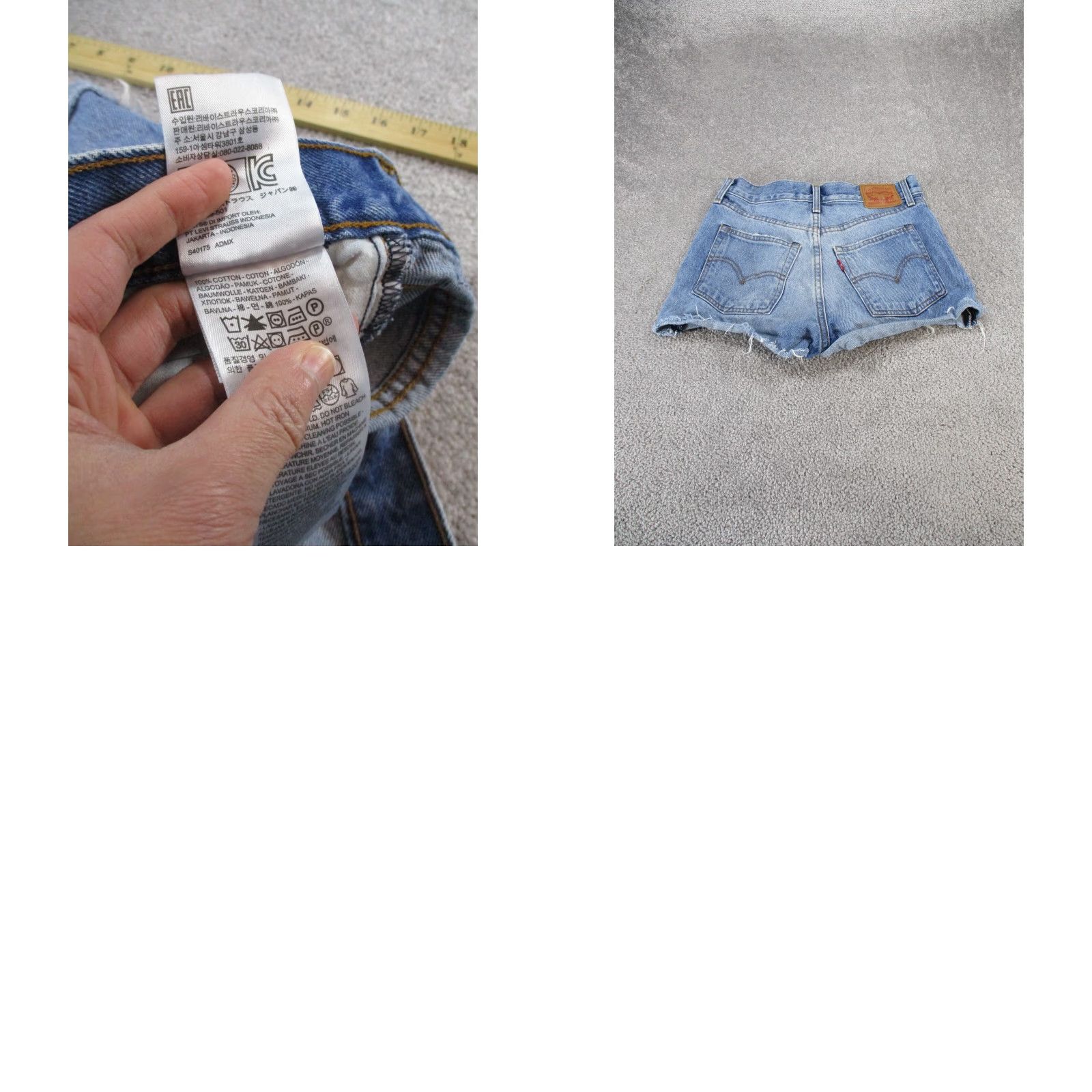 Levi's VINTAGE Levi's Shorts Womens 28 Blue Light Wash Denim Cut-Offs Ripped 90s Classic Size 28" / US 6 / IT 42 - 8 Thumbnail