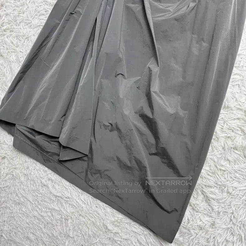 Dries Van Noten Dries Van Noten Grey Ruched Long Midi Skirt Size 35" - 3 Thumbnail