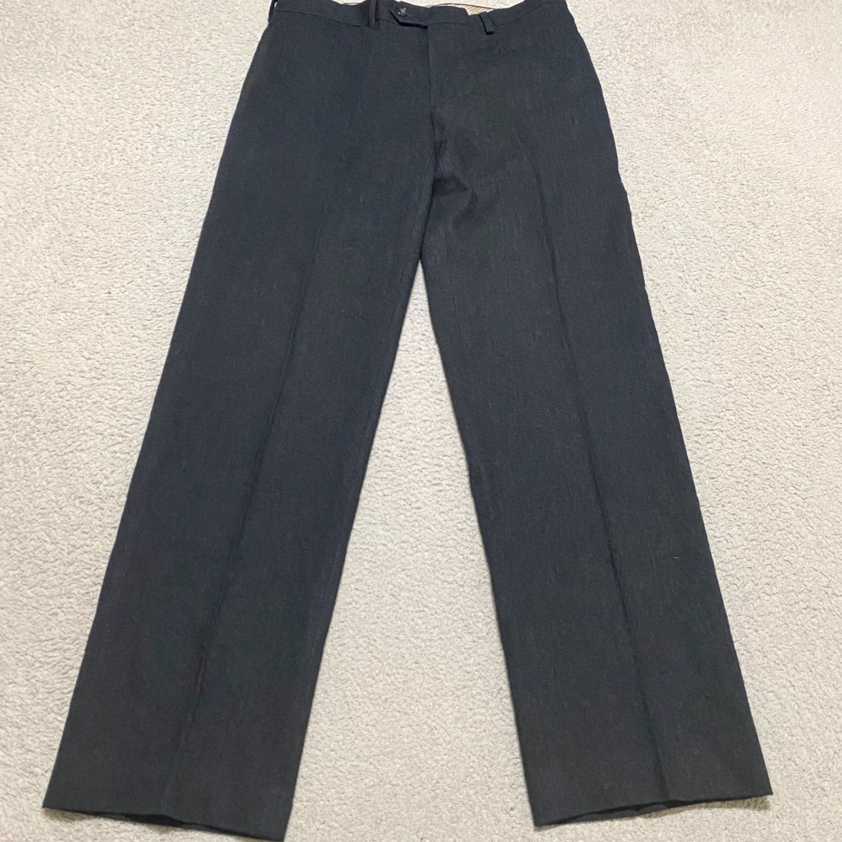 Ralph Lauren Lauren Ralph Lauren Mens Dress Pants Gray Wool Slim Straight 34x32 Front Flat Front Business Casual Formal Wedding Workwear 2000s Mens Size US 34 / EU 50 - 2 Thumbnail
