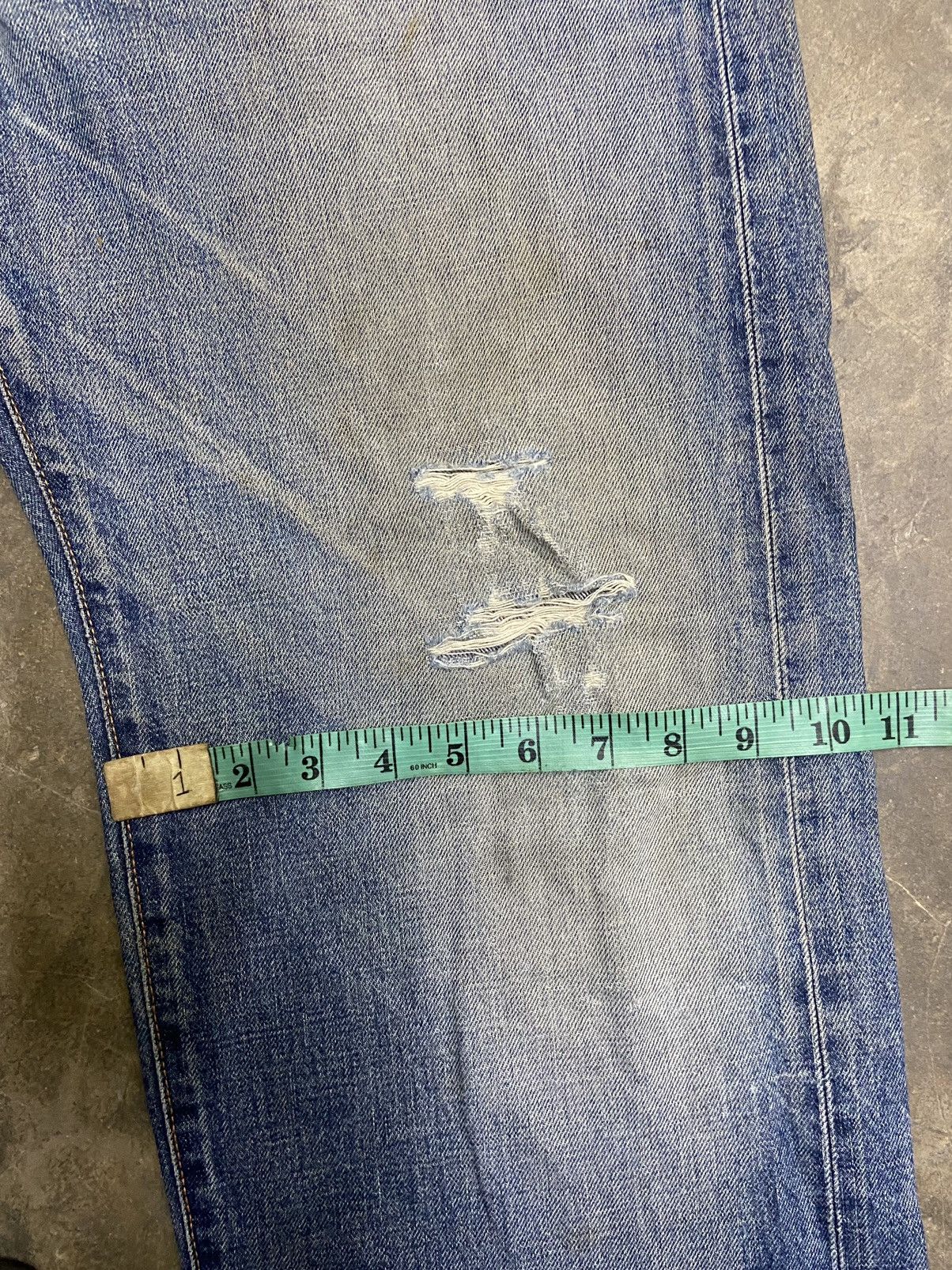 Beauty Beast 🔥 Vintage Bobson jeans distressed denim selvedge if 6 was 9 Size US 35 - 13 Thumbnail