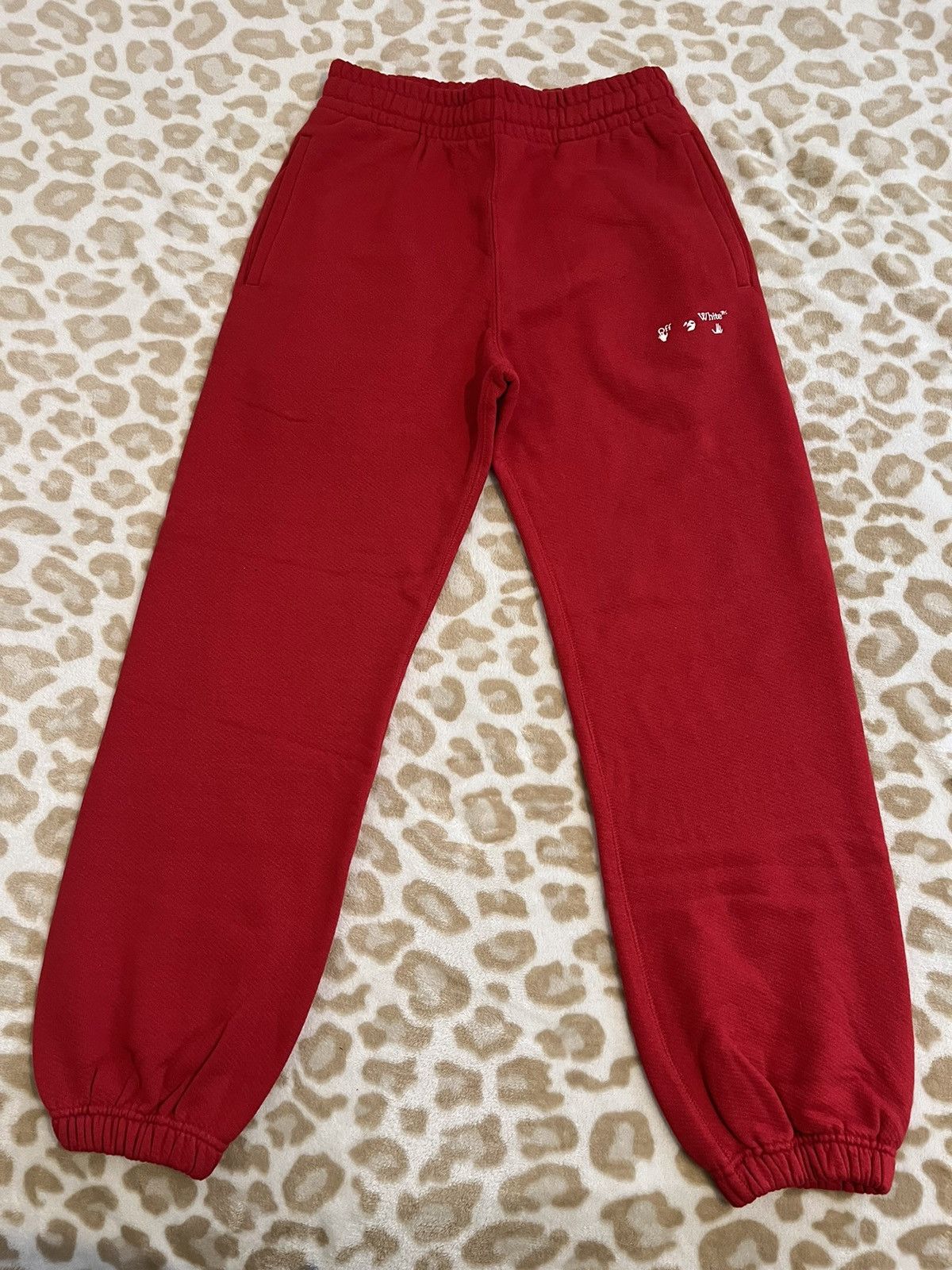 Off-White Off-White Red Sweatpants NEW Size US 34 / EU 50 - 2 Thumbnail