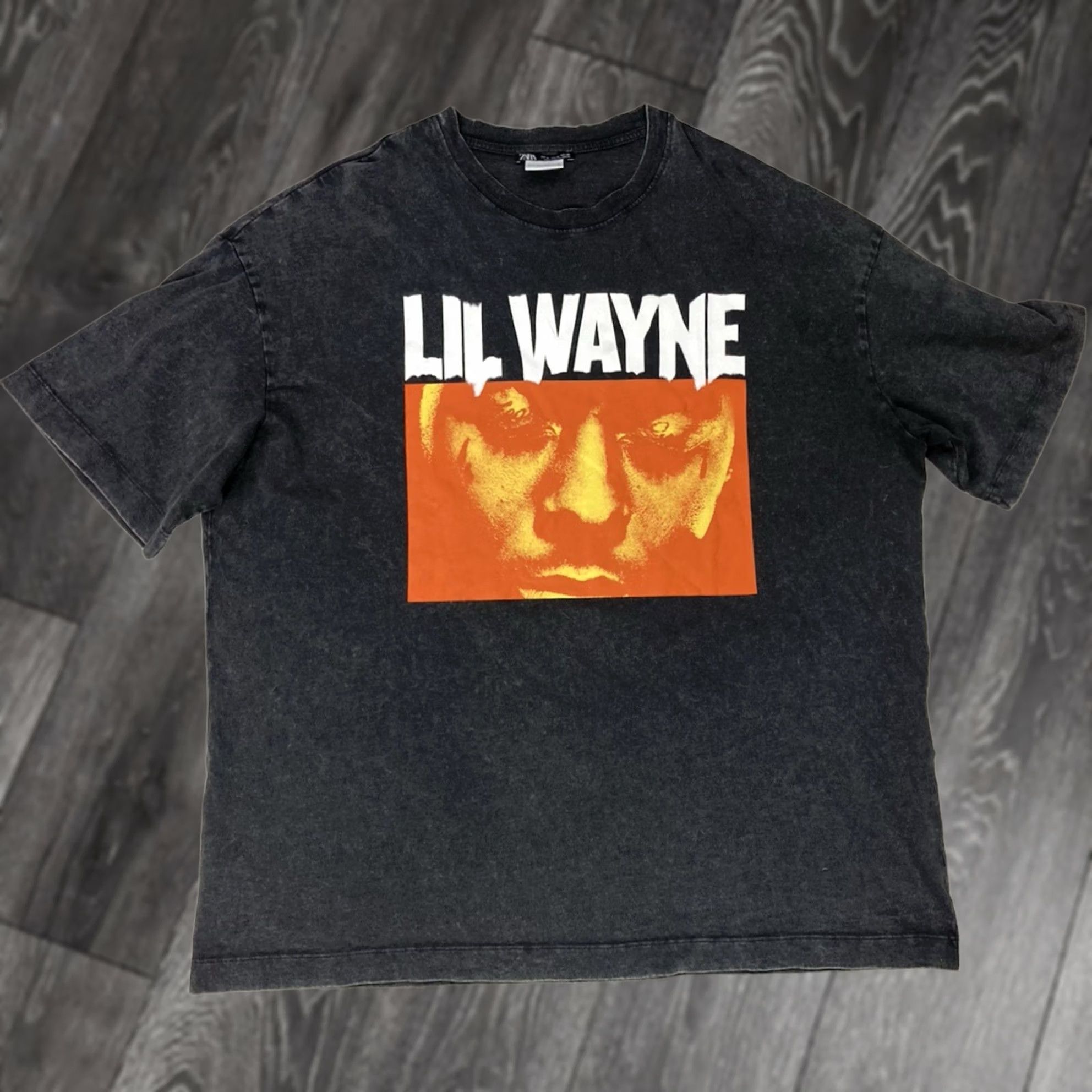 Zara VINTAGE Zara Lil Wayne Graphic T-shirt Men XL Oversized Black Wash Short Sleeve Music Size US XL / EU 56 / 4 - 1 Thumbnail