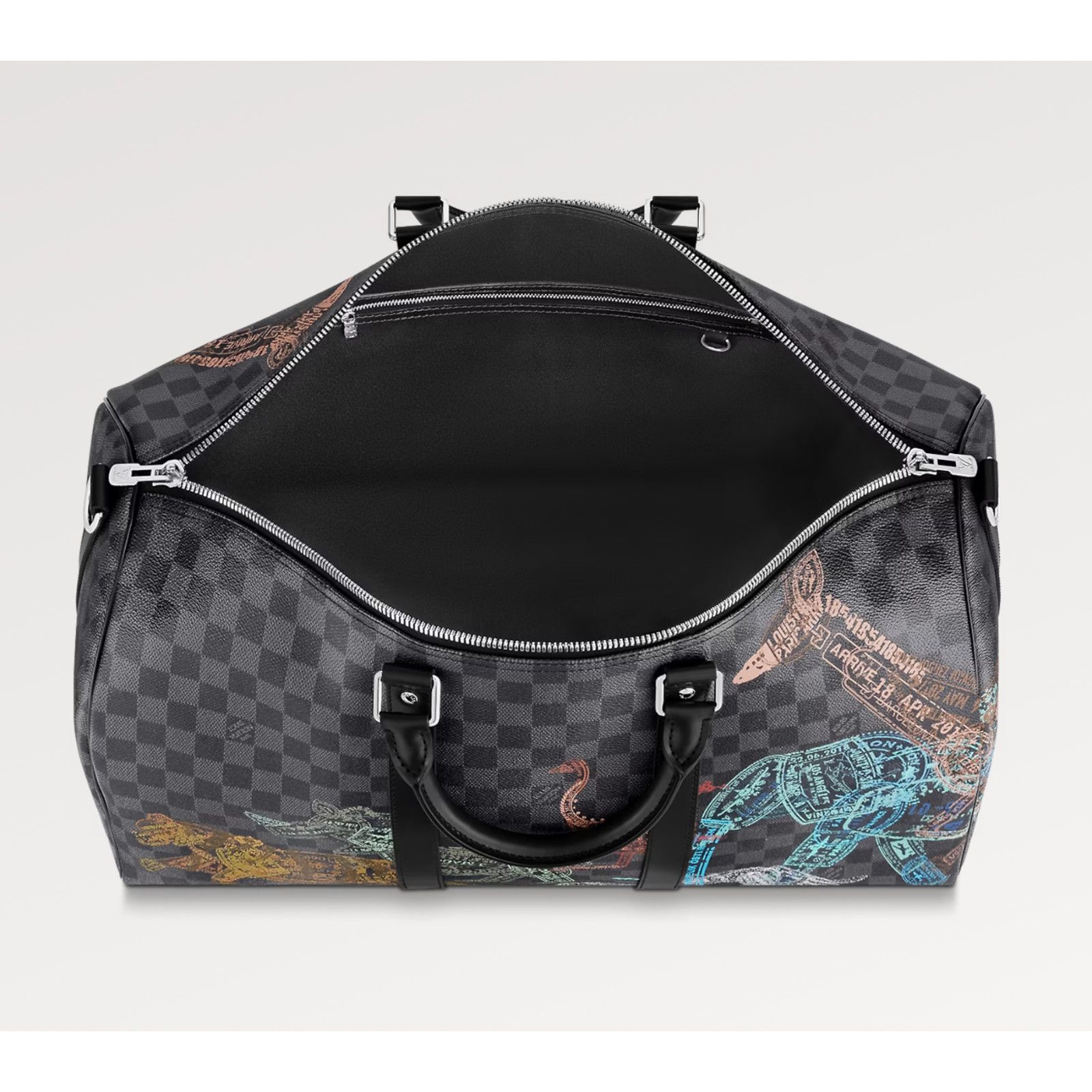 Louis Vuitton Louis Vuitton Graphite Stamps Animals Weekend Bag Size ONE SIZE - 10 Thumbnail
