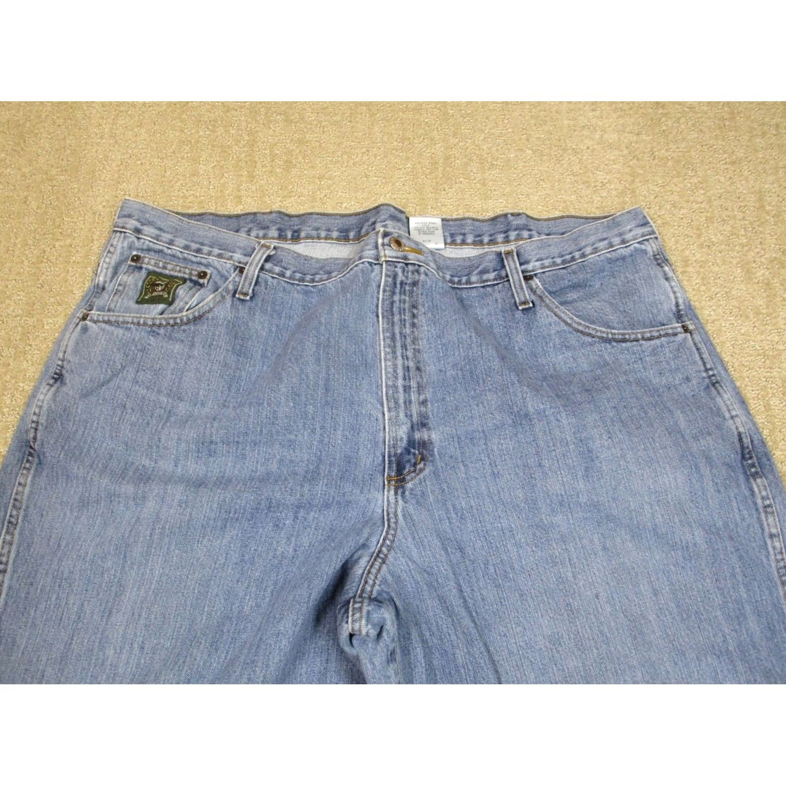 Vintage Cinch Jeans Men 44x32 Light Wash Blue Label Denim 5-Pocket Relaxed Tapered Style Logo Cowboy Vintage: No Size US 44 / EU 60 - 2 Thumbnail