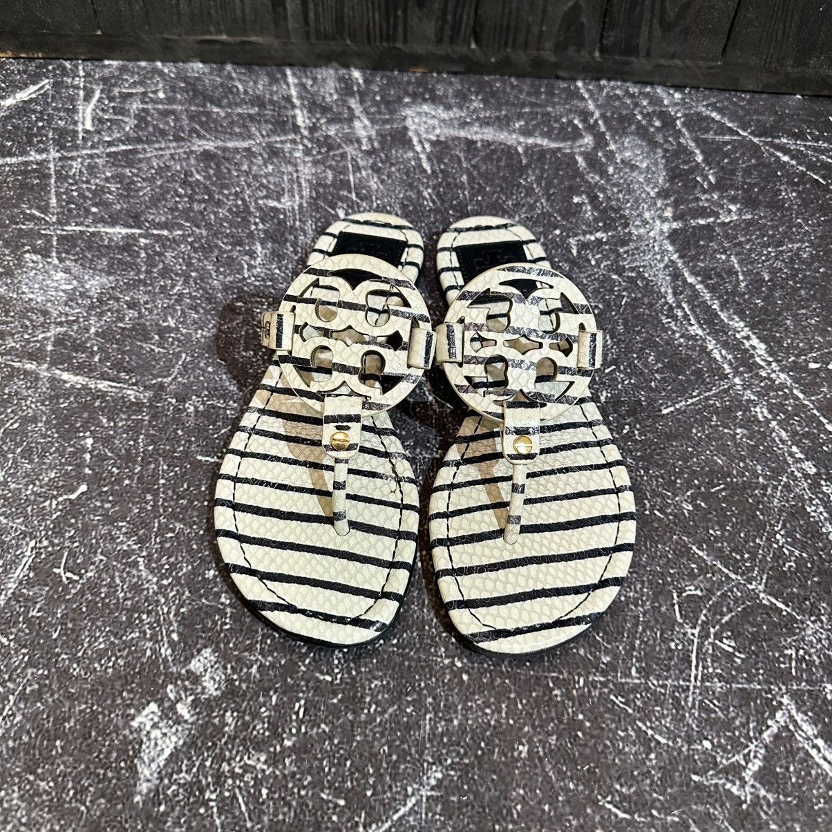 Tory Burch TORY BURCH MILLER Leather Sandal Stripe Size 6 Size US 6 / IT 36 - 4 Thumbnail