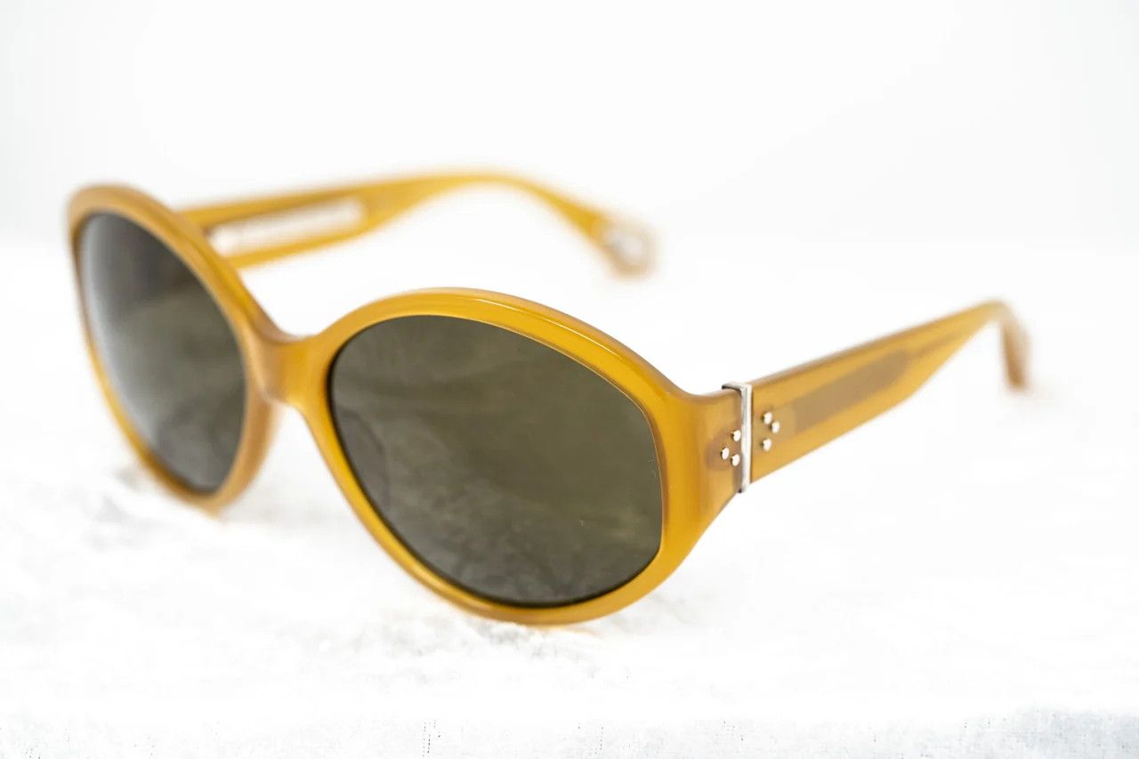 Ann Demeulemeester Ann Demeulemeester Sunglasses Oversized Honey and Green Size ONE SIZE - 12 Thumbnail
