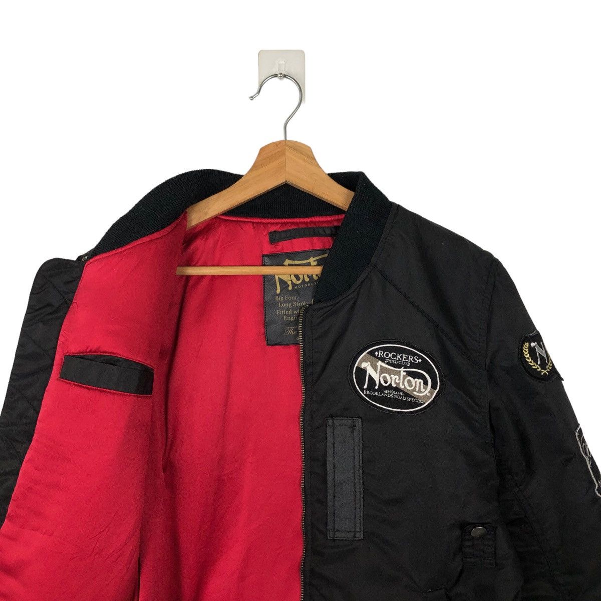 Japanese Brand 🔥90s VINTAGE SOFT LEATHER BOMBER JACKET NOTRON RACING STYLE Size US M / EU 48-50 / 2 - 9 Thumbnail