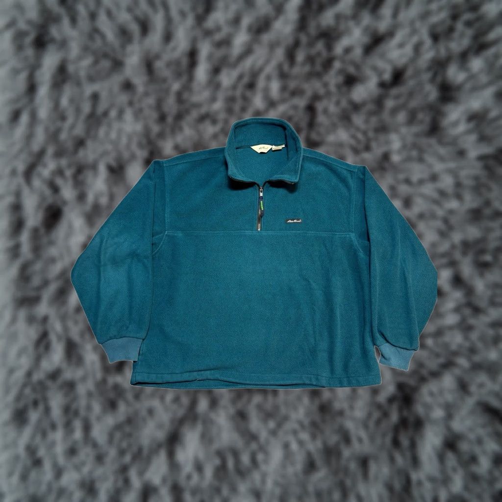 Eddie Bauer VINTAGE Eddie Bauer Green Fleece 1/4 Zip Pullover Sweatshirt Long Sleeve Sz L Size US L / EU 52-54 / 3 - 1 Thumbnail