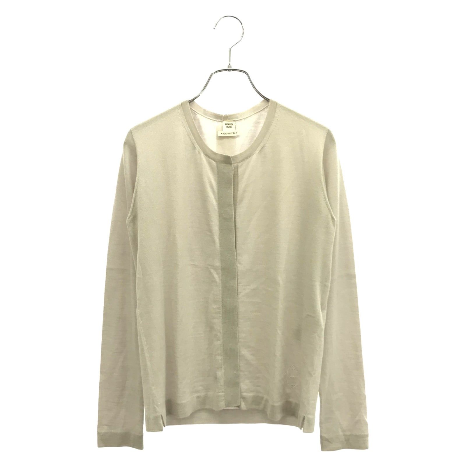 Hermes Hermes Cardigan Cashmere Gray Size ONE SIZE - 1 Thumbnail