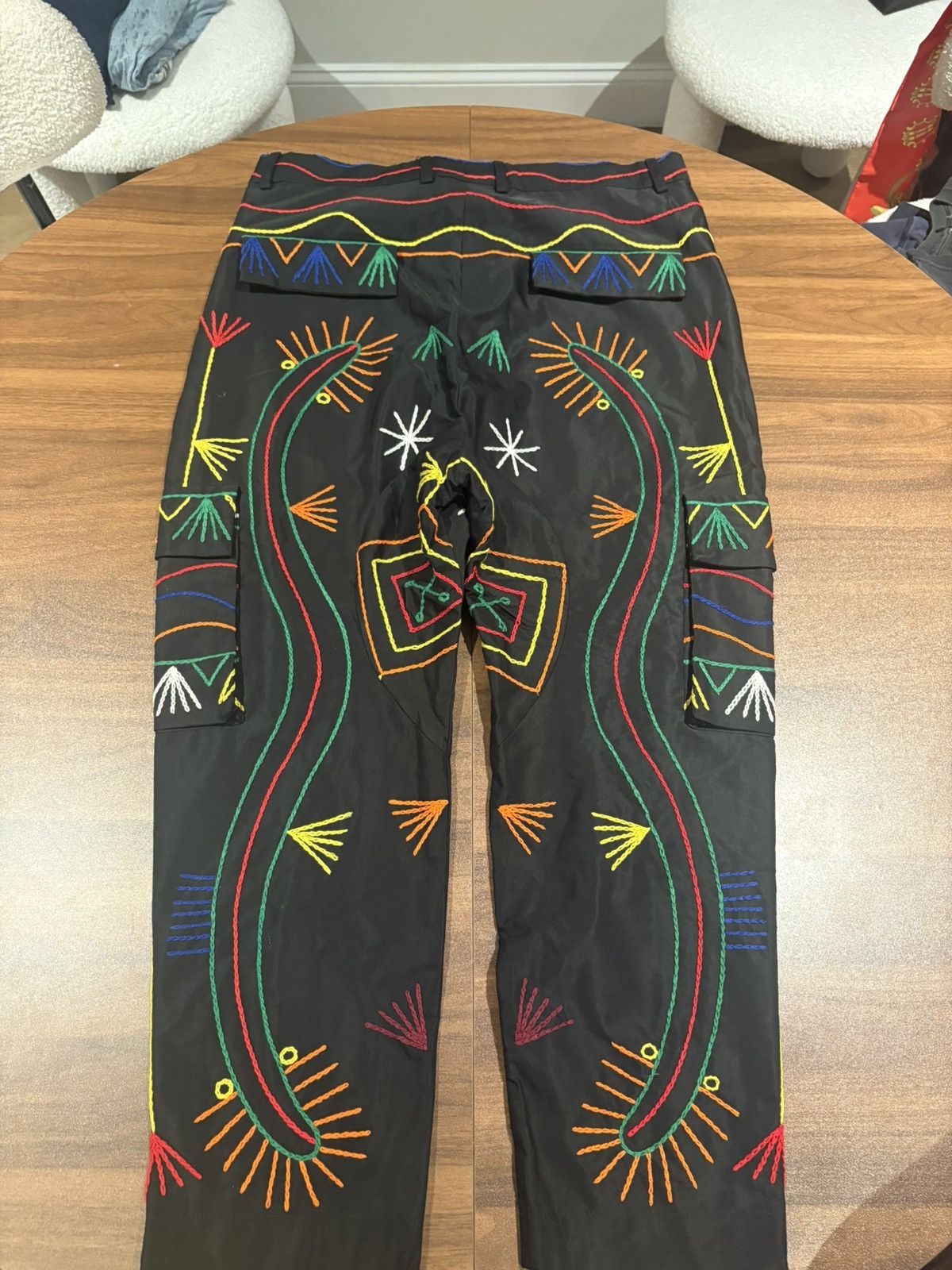 Prabal Gurung Pradal Gurung embroidered cargo pants cropped fit size 34 Size US 34 / EU 50 - 7 Thumbnail