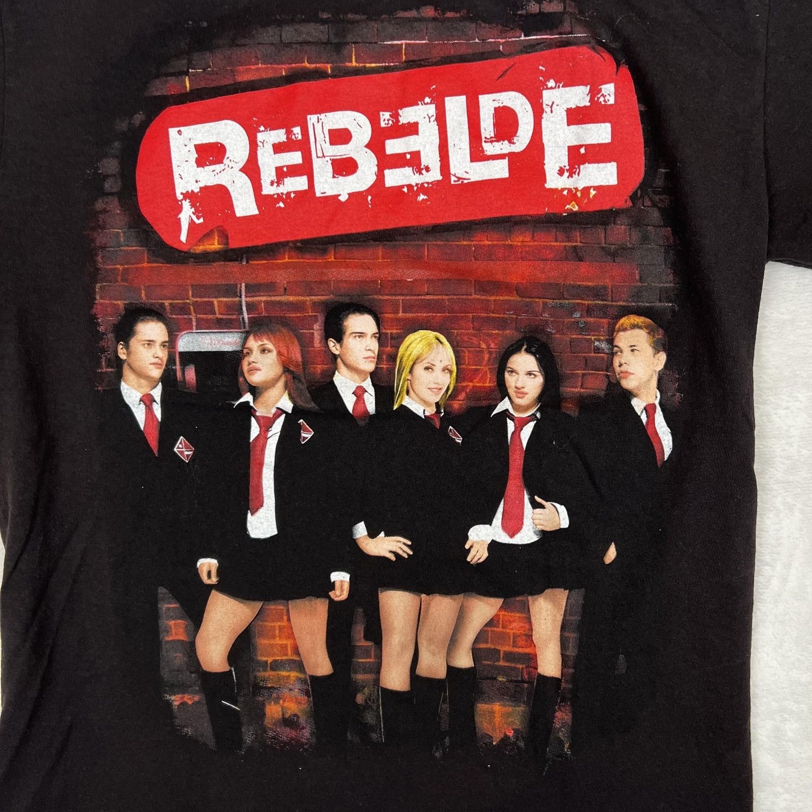 Other Rebelde T-Shirt Size Medium Black Graphic Tee Latin Pop Band Size US M / EU 48-50 / 2 - 2 Thumbnail