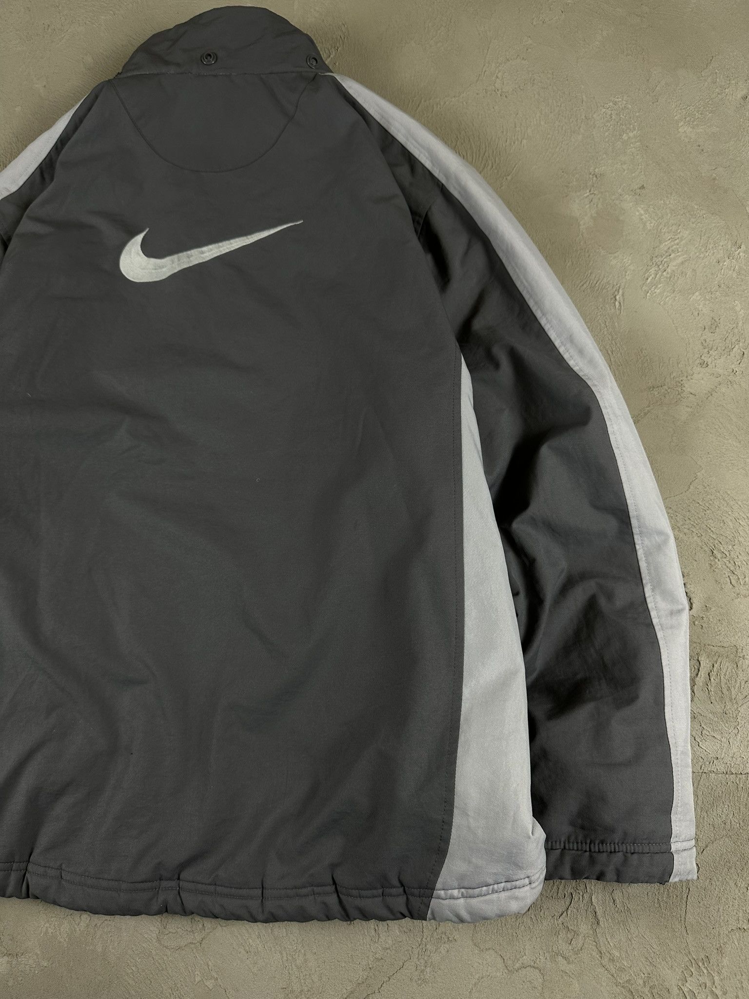 Nike × Vintage Vintage Y2k Nike Big Swoosh Logo Nylon Tracksuit Jacket Size US XL / EU 56 / 4 - 7 Thumbnail