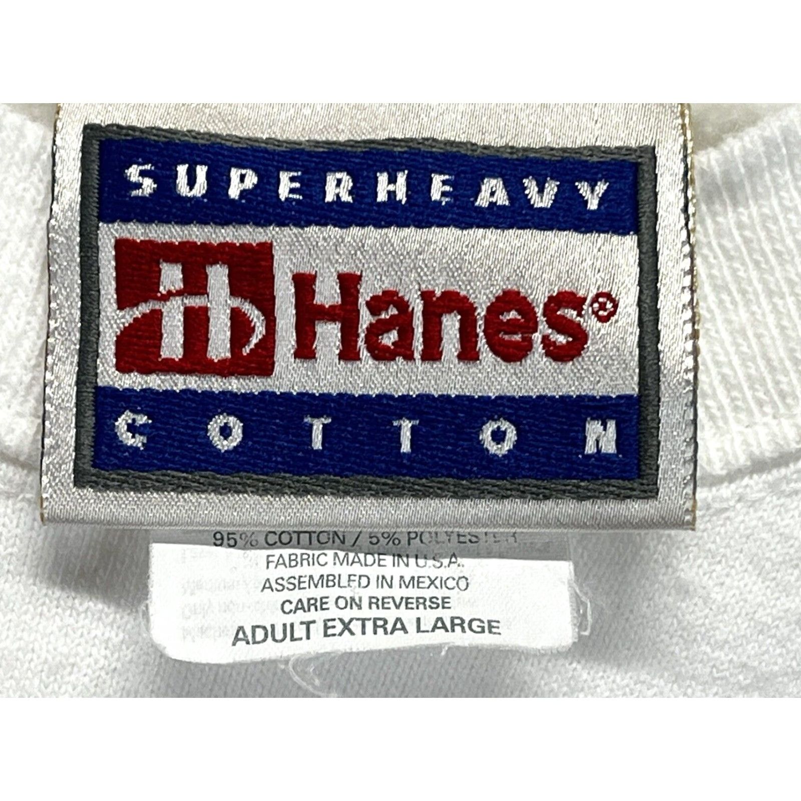 Hanes Vtg 90’s Hanes Super Heavy Cotton Crew Neck Sweatshirt Sz XL White Blank Cotton Blend | Men | Regular | Sweatshirt | Crew Neck | Pullover Size US XL / EU 56 / 4 - 4 Thumbnail