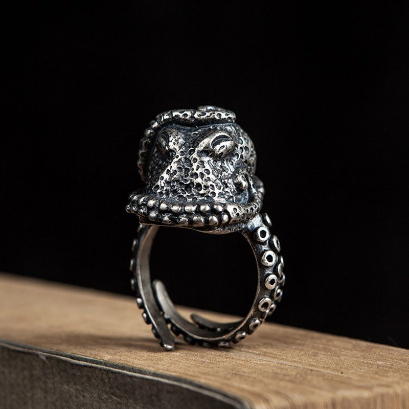 Jewelry Octopus Crazy Jewelry Rings Open Chrome Ring (Size 7-13) Size ONE SIZE - 1 Thumbnail