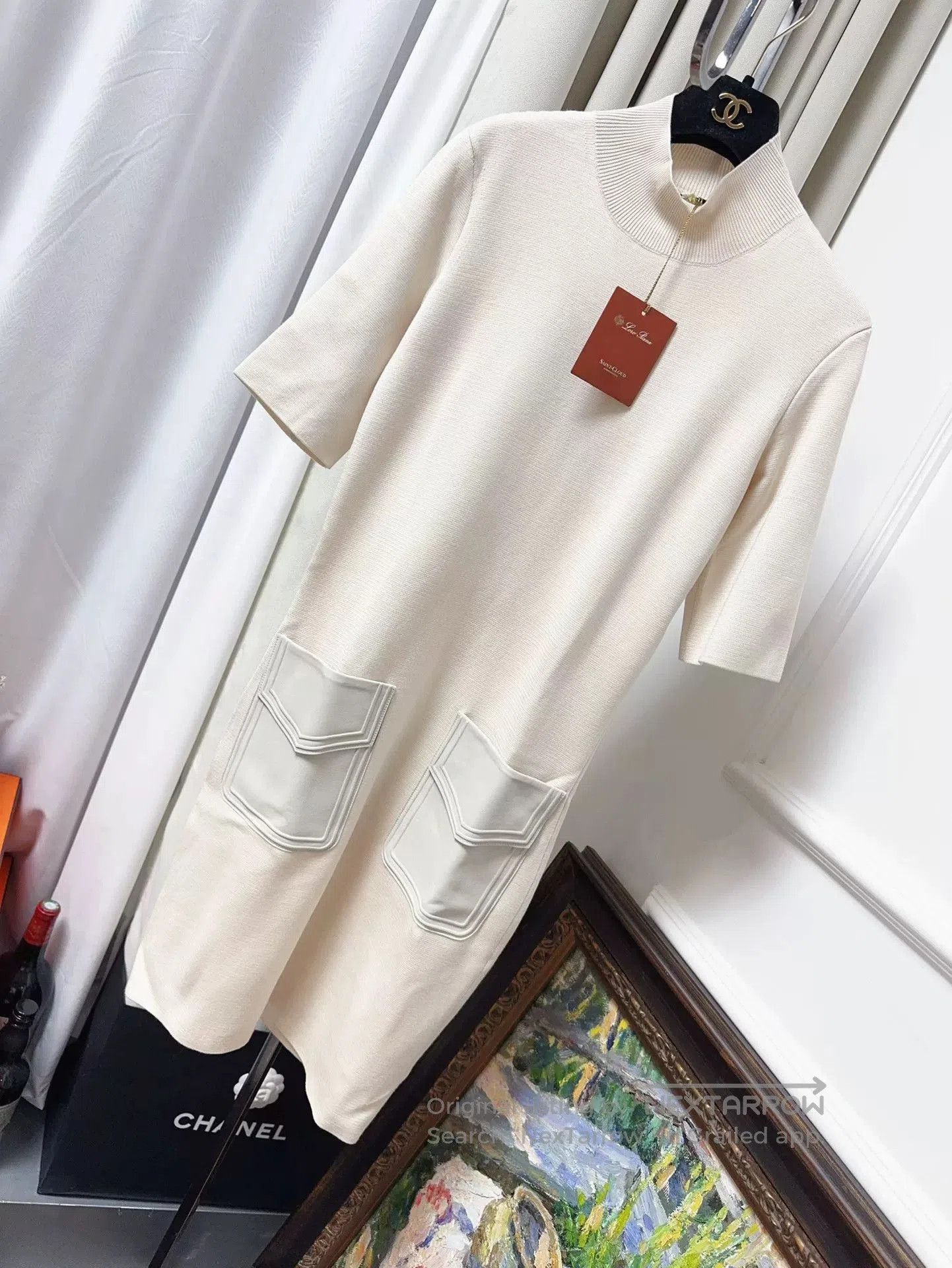 Loro Piana Loro Piana Beige Knit Dress with Pockets. Size US M / EU 48-50 / 2 - 1 Thumbnail