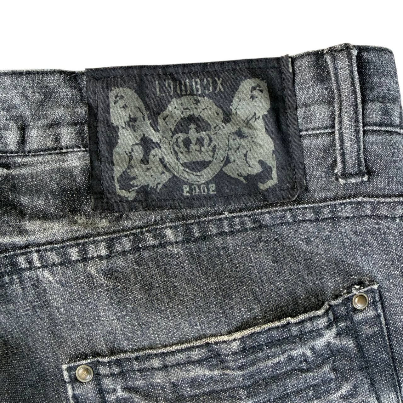 LOWBOX Archival LOWBOX Distressed Mud-Wash Denim Faded Black Grunge Size US 32 / EU 48 - 15 Thumbnail