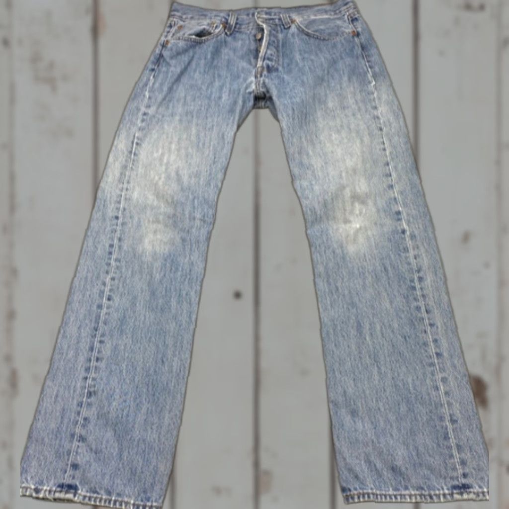 Levi's Levi's 501 Jeans Mens 32x32 Blue Denim Button Fly Straight Regular 5527 Size US 32 / EU 48 - 1 Thumbnail