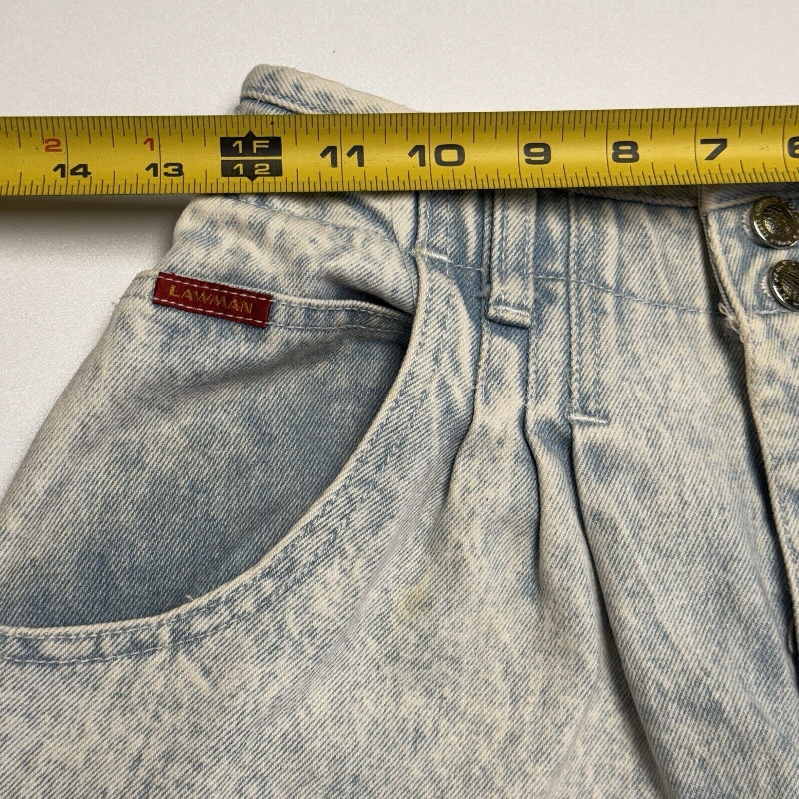 Vintage Vintage Lawman Western Jeans Womens 7 Light Stone Wash Denim Size 24" / US 00 / IT 34 - 10 Thumbnail