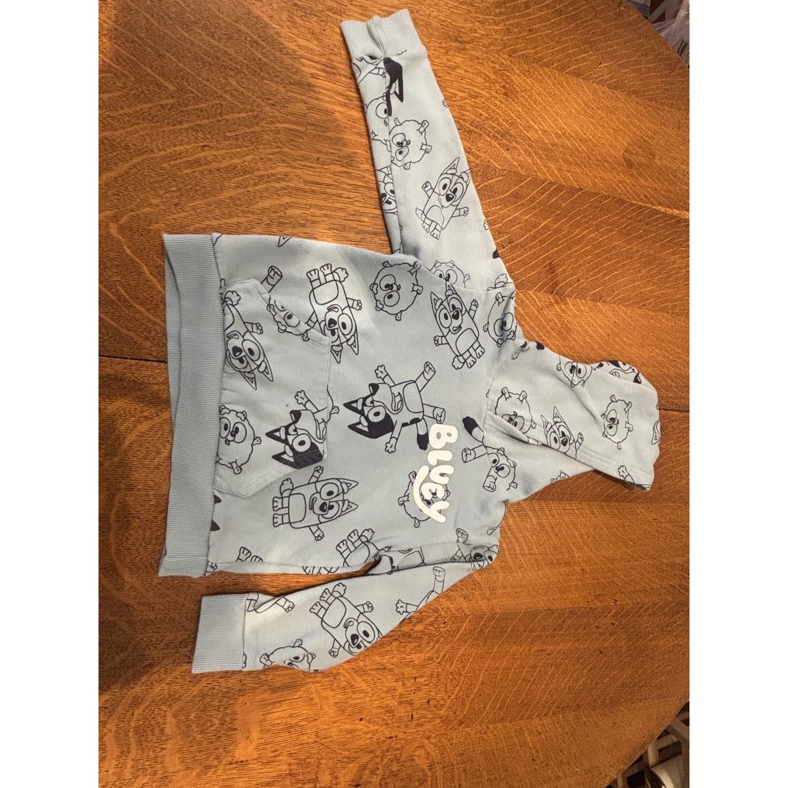 The Unbranded Brand Bluey Long SleeveHoodie Light-Blue Kids Small Cartoon Dog Size US S / EU 44-46 / 1 - 1 Thumbnail