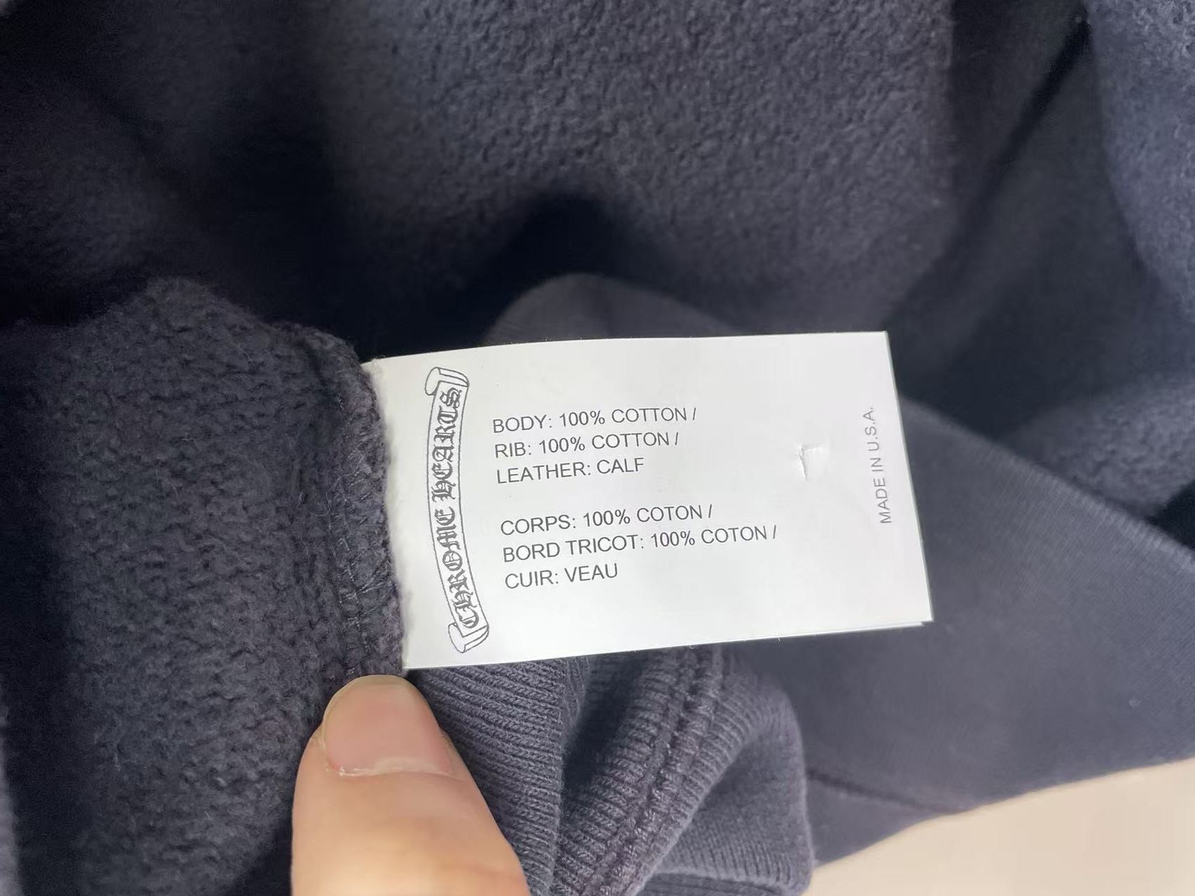 Chrome Hearts Chrome Hearts Triple Cross Patch Navy Pullover Hoodie Size US L / EU 52-54 / 3 - 6 Thumbnail