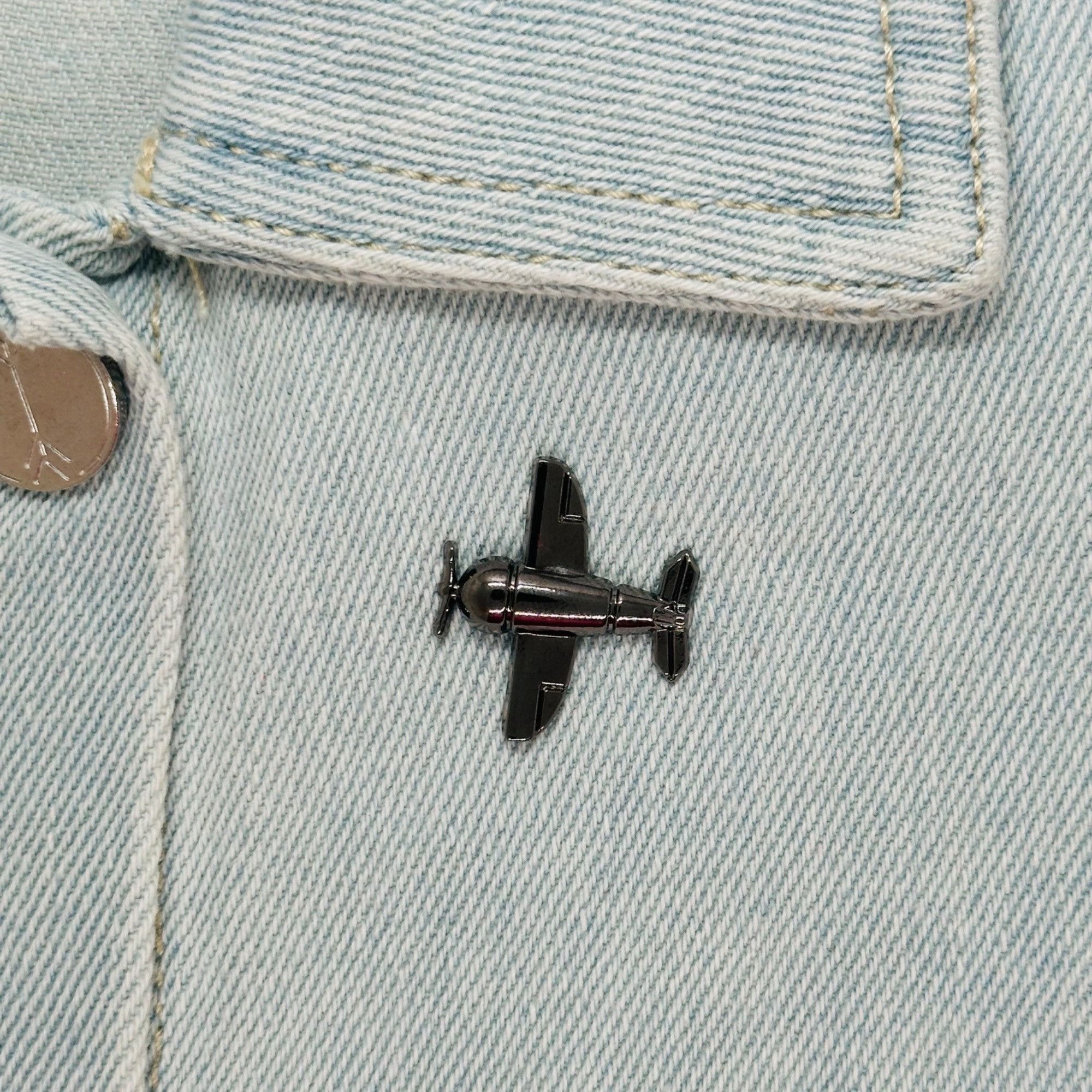 Other ☀️Vintage Aircraft Lapel Enamel Pin Metal Airplane Brooch Av Size ONE SIZE - 1 Thumbnail