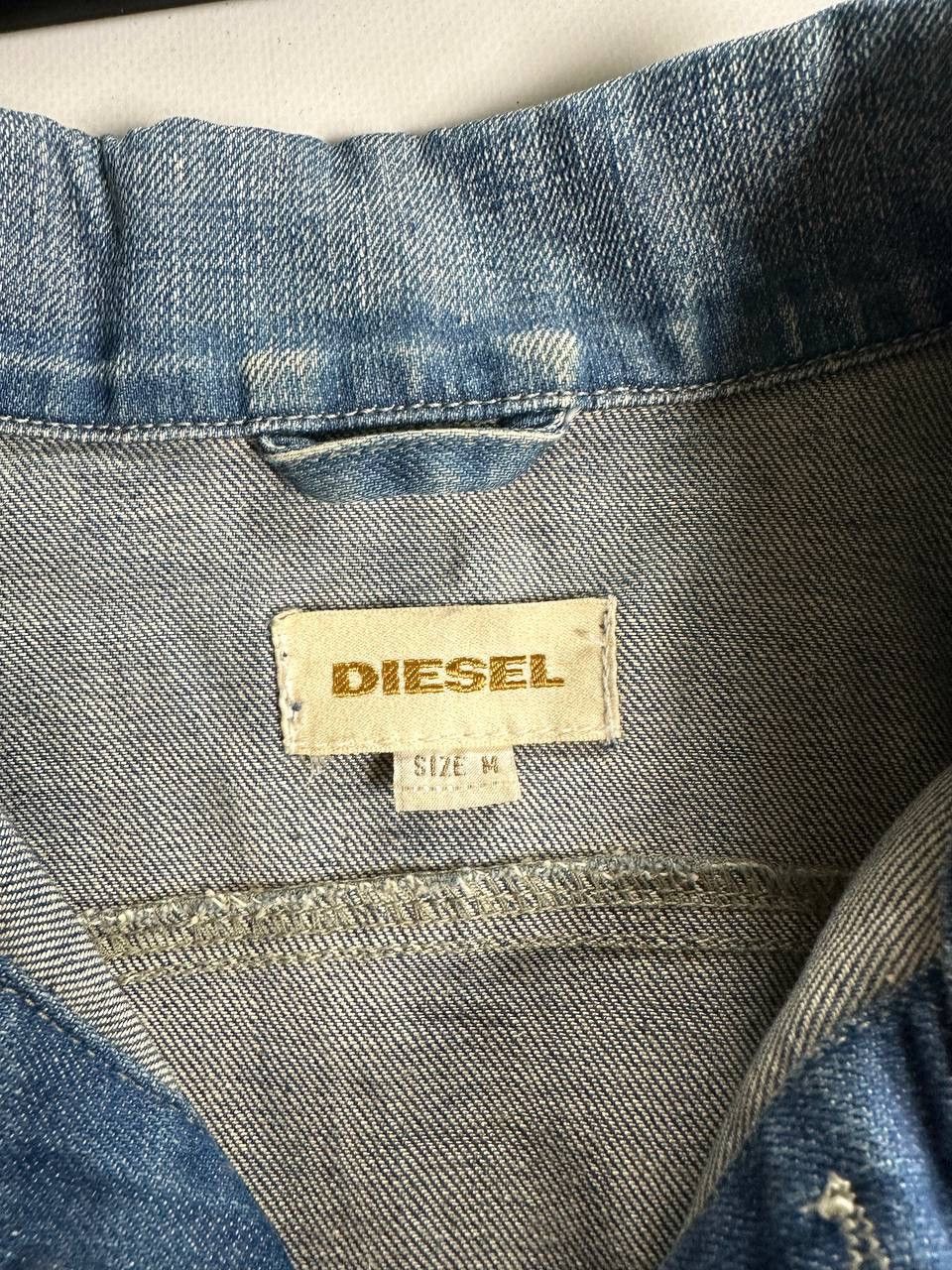 Diesel Vintage 00s Diesel Washed Cropped Denim Jacket Size M / US 6-8 / IT 42-44 - 6 Thumbnail