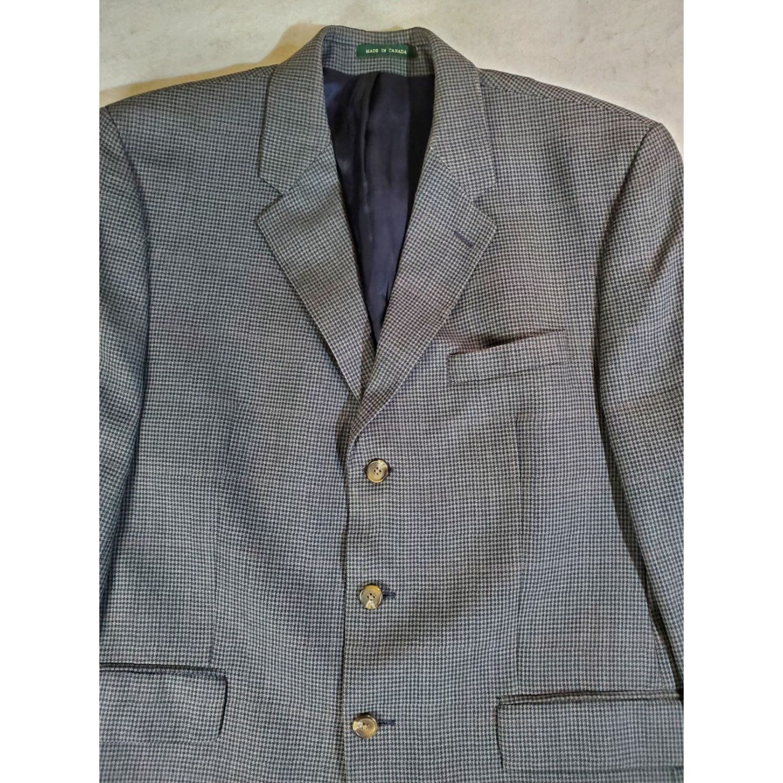 Ralph Lauren Lauren Ralph Lauren Signature Blazer Sport Coat Mens 42 Regular Gray Silk & Wool Blend Two-Button Notch Lapel Solid Size 42R - 2 Thumbnail