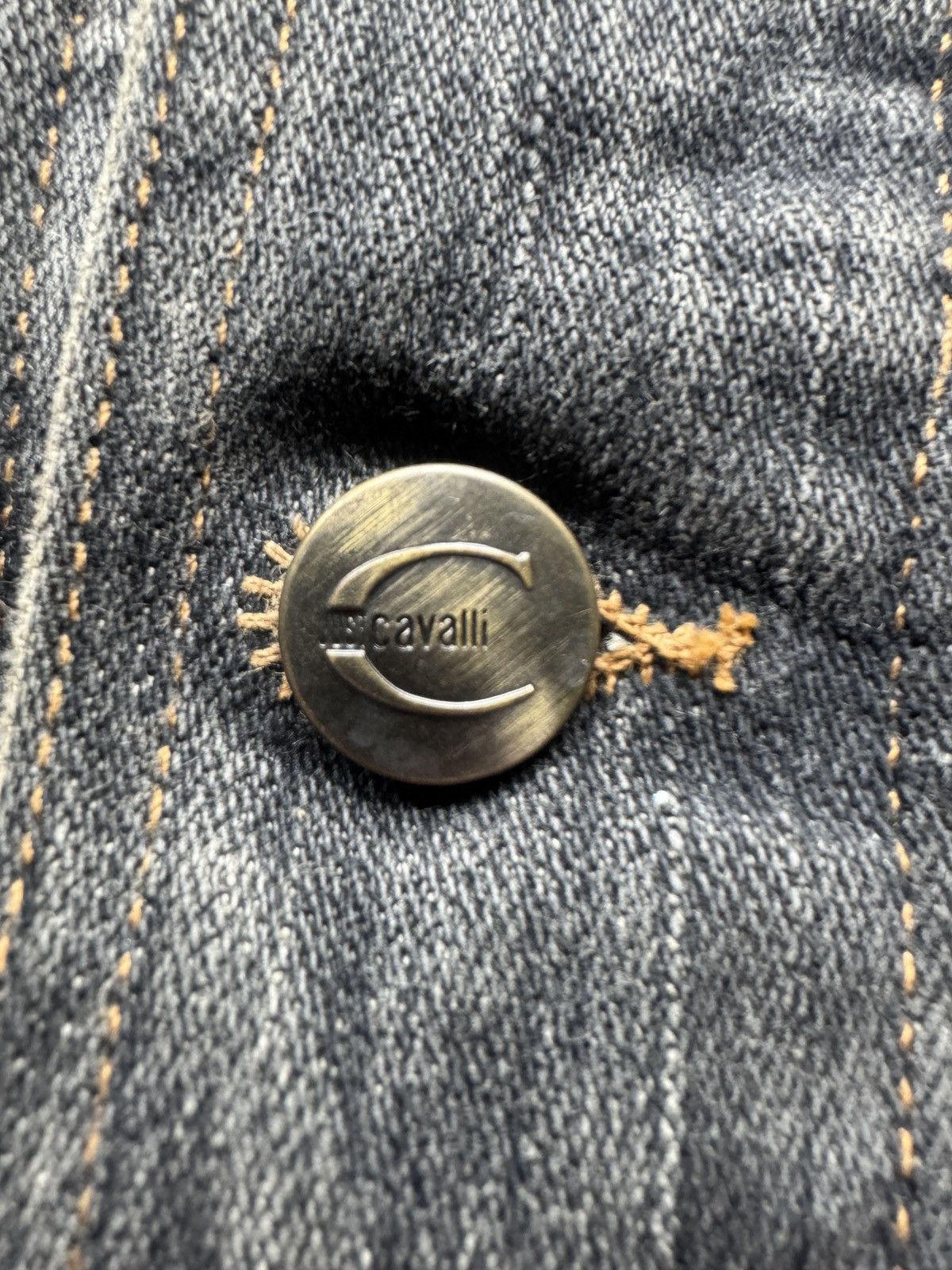 Roberto Cavalli Roberto Cavalli Cropped Denim Jacket Distressed Vintage Y2K Size US M / EU 48-50 / 2 - 3 Thumbnail