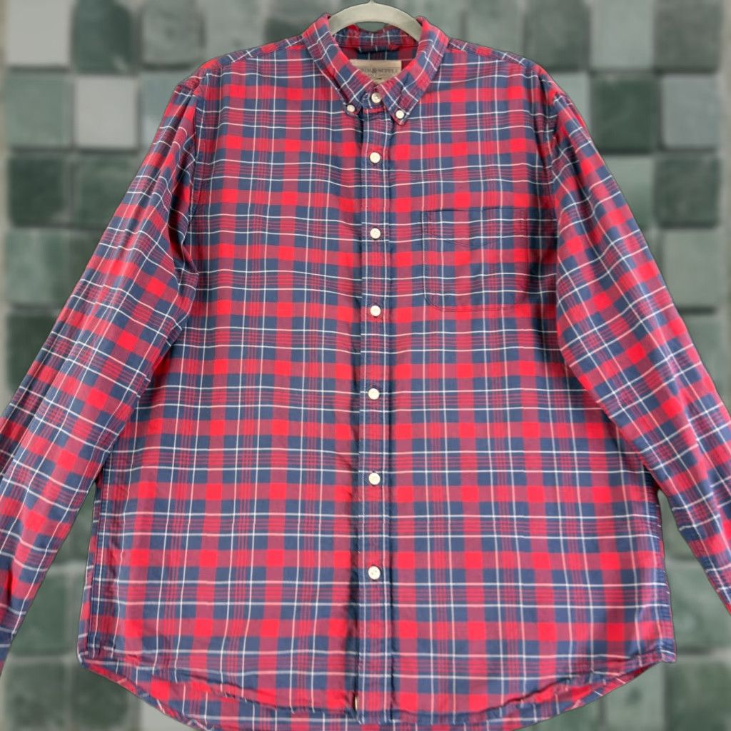Ralph Lauren Ralph Lauren Denim & Supply Button-Down Shirt Mens Large Blue Plaid Long Sleeve Size US L / EU 52-54 / 3 - 1 Thumbnail