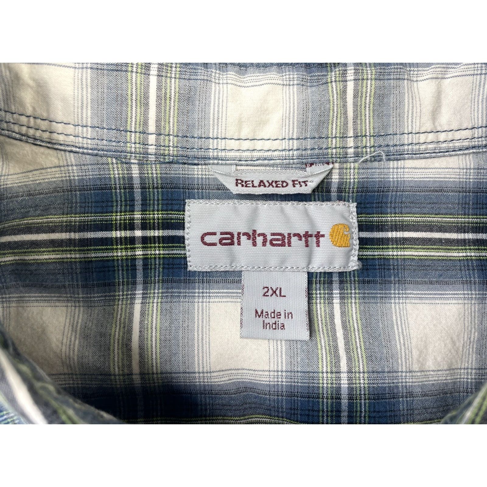 Carhartt Carhartt Shirt Mens Essential Relaxed Fit Plaid Button-Down 2XL Multicolor Cotton Knit Casual Fall Winter Outdoor Long Sleeve Button-Up Mens Size US XXL / EU 58 / 5 - 3 Thumbnail
