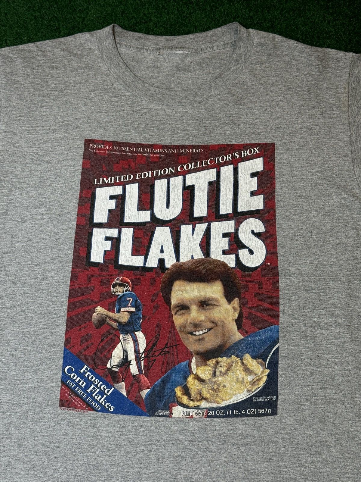 Vintage Vtg 90s RARE Doug Flutie Flakes Buffalo Bills QB T Shirt Size US M / EU 48-50 / 2 - 2 Thumbnail