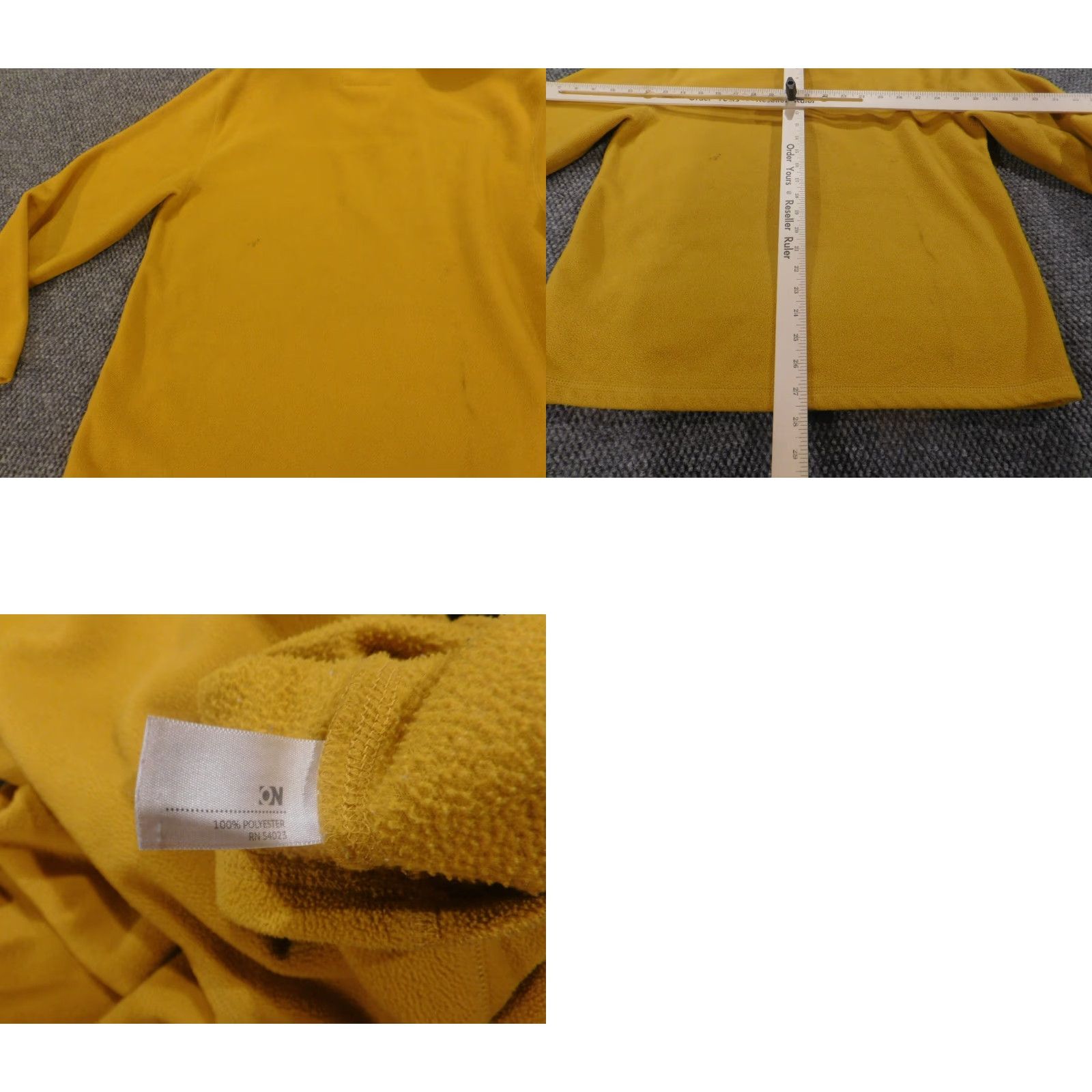 Old Navy Old Navy Sweater Pullover 1/4 Zip Mock Neck Long Sleeve Mens S Yellow Polyester Knit Zipper Button Vintage No Size US S / EU 44-46 / 1 - 9 Thumbnail