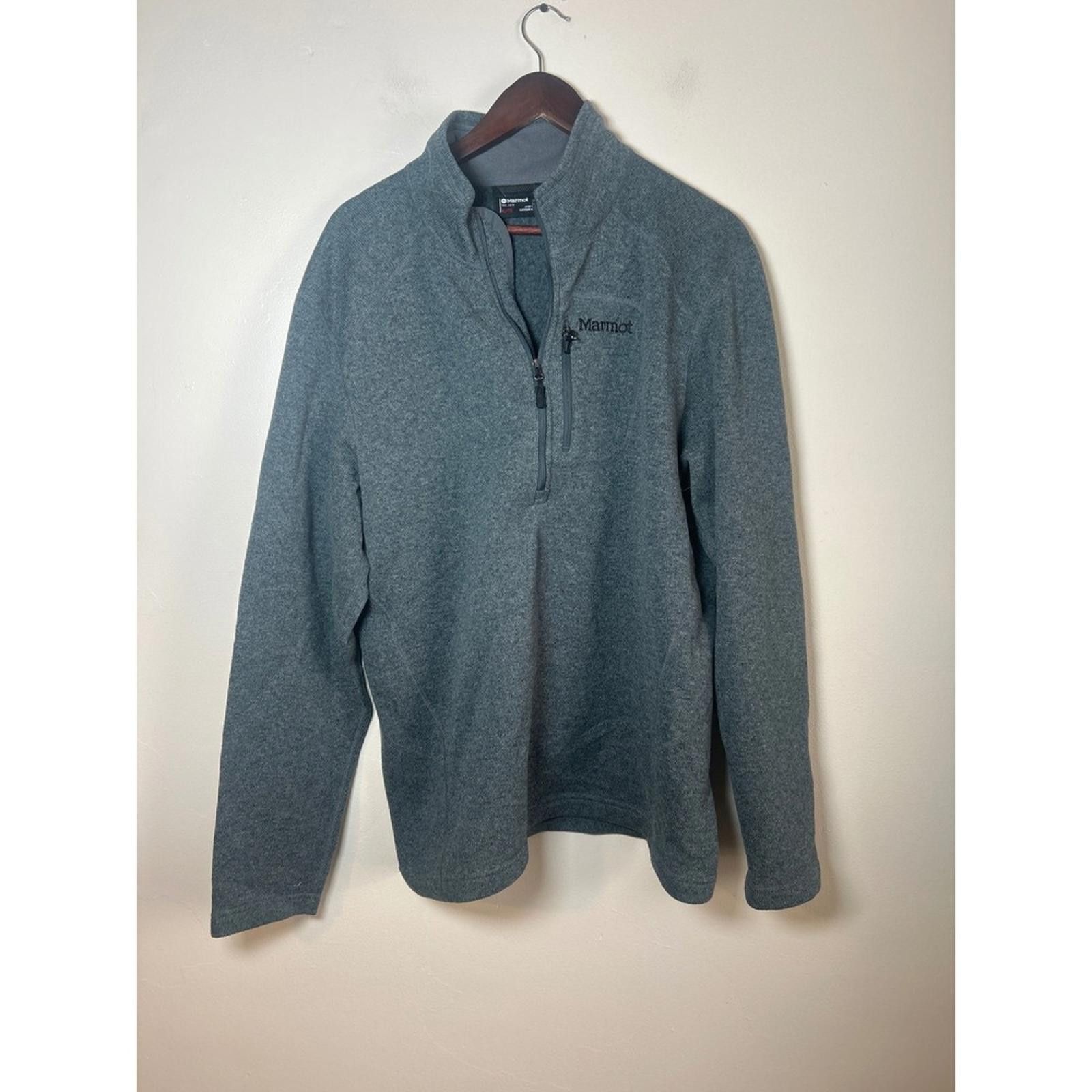 Marmot Marmot Mens Gray Fleece Quarter Zip Pullover Sweater XL Size US XL / EU 56 / 4 - 1 Thumbnail