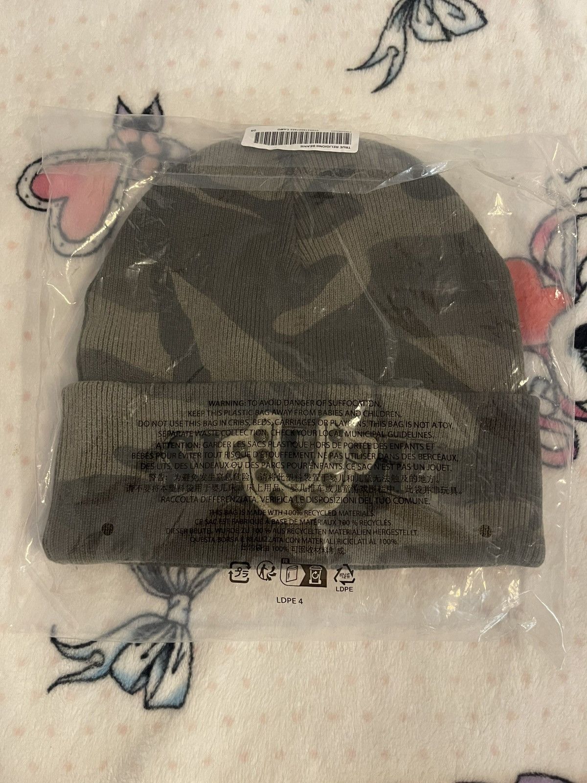 Supreme × True Religion Supreme True Religion Olive Camo Beanie